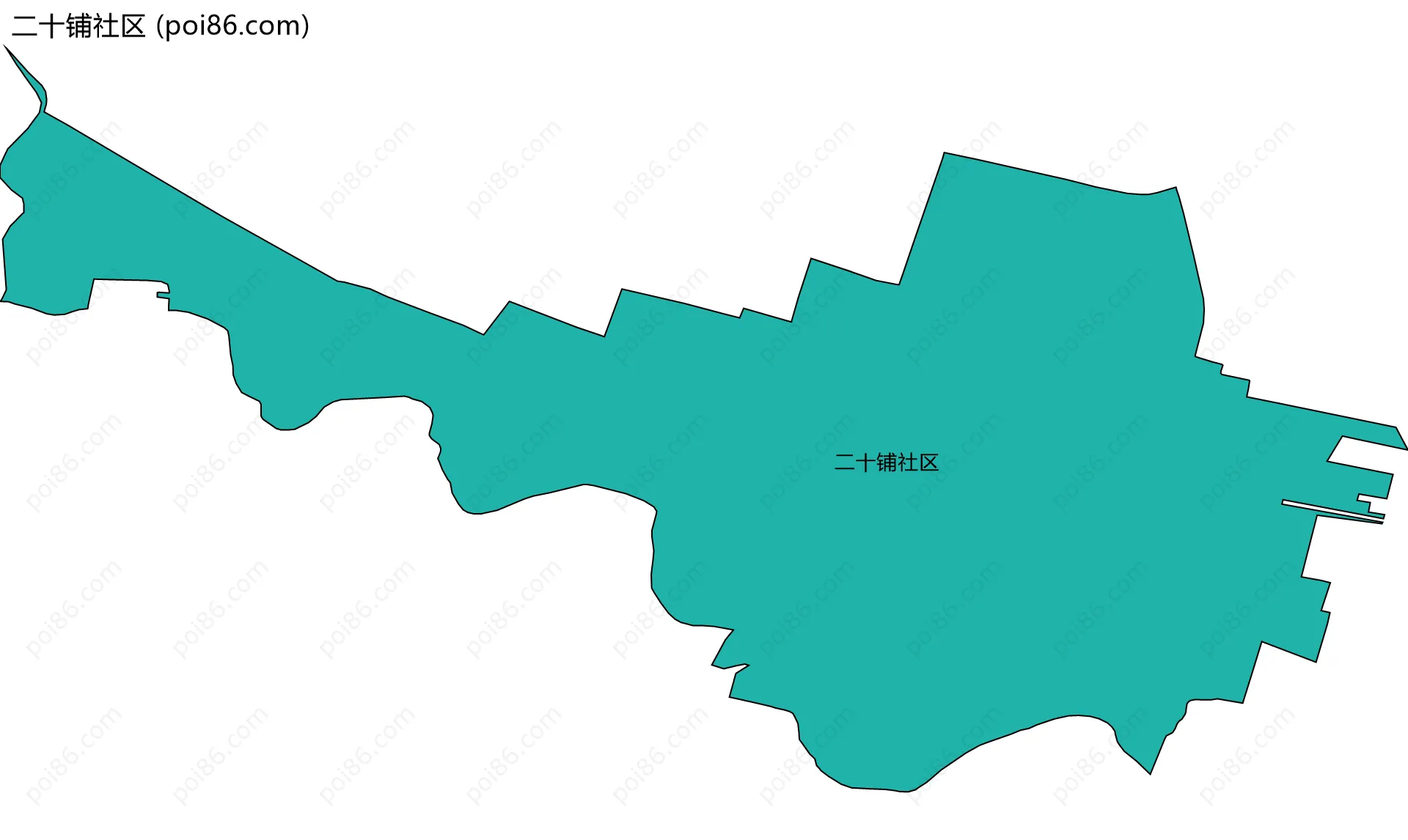 二十铺社区边界地图