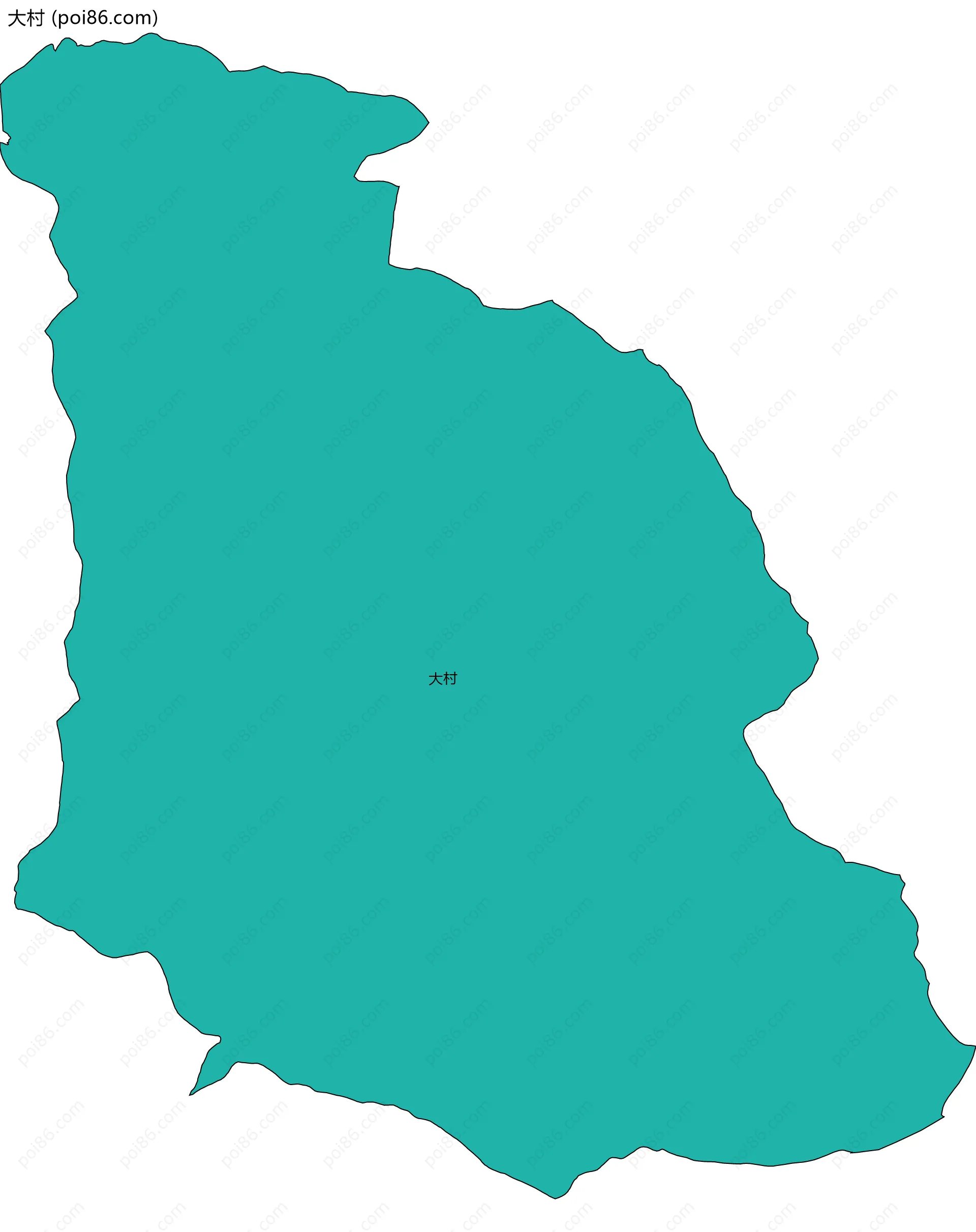 大村边界地图