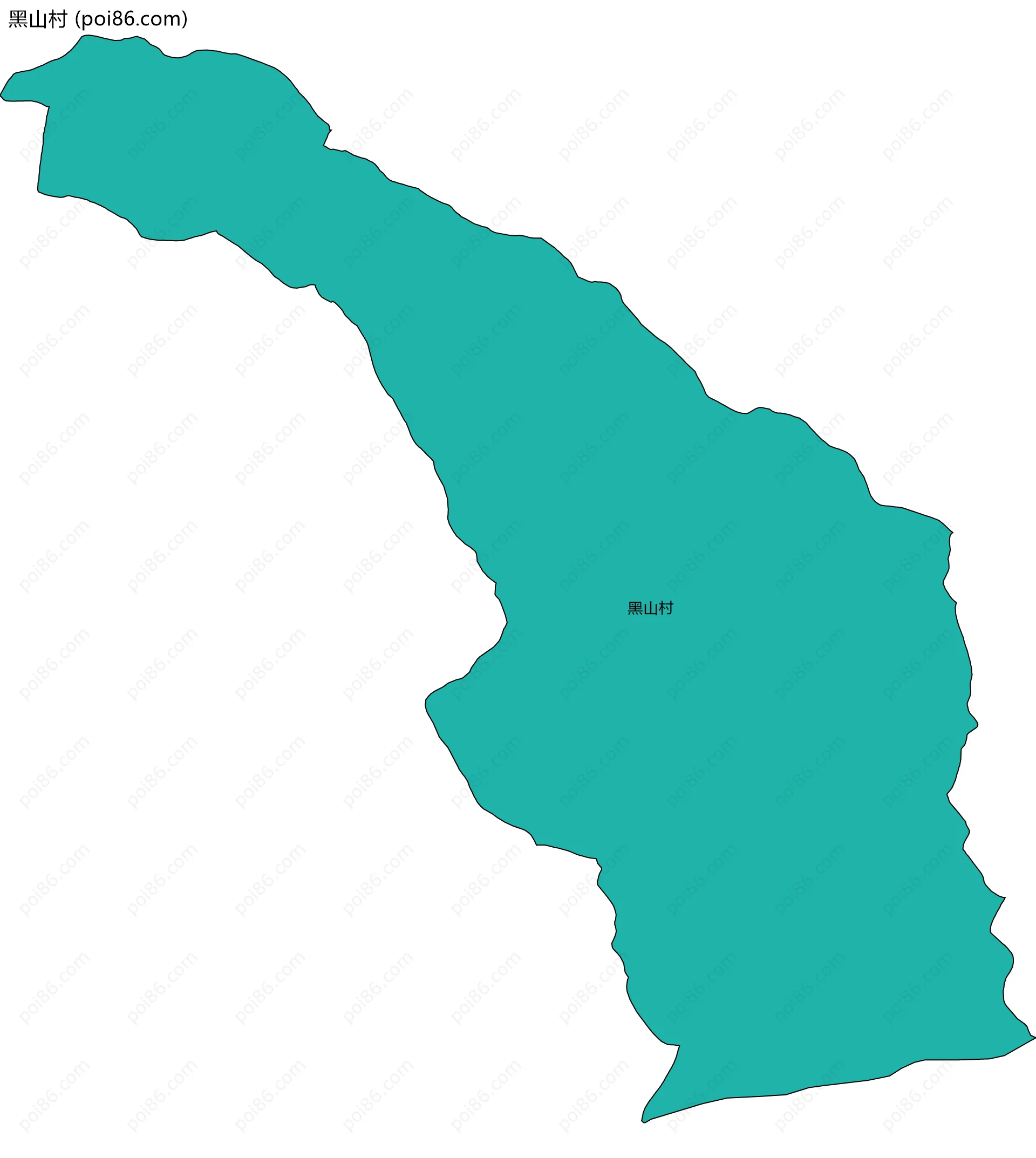 黑山村边界地图