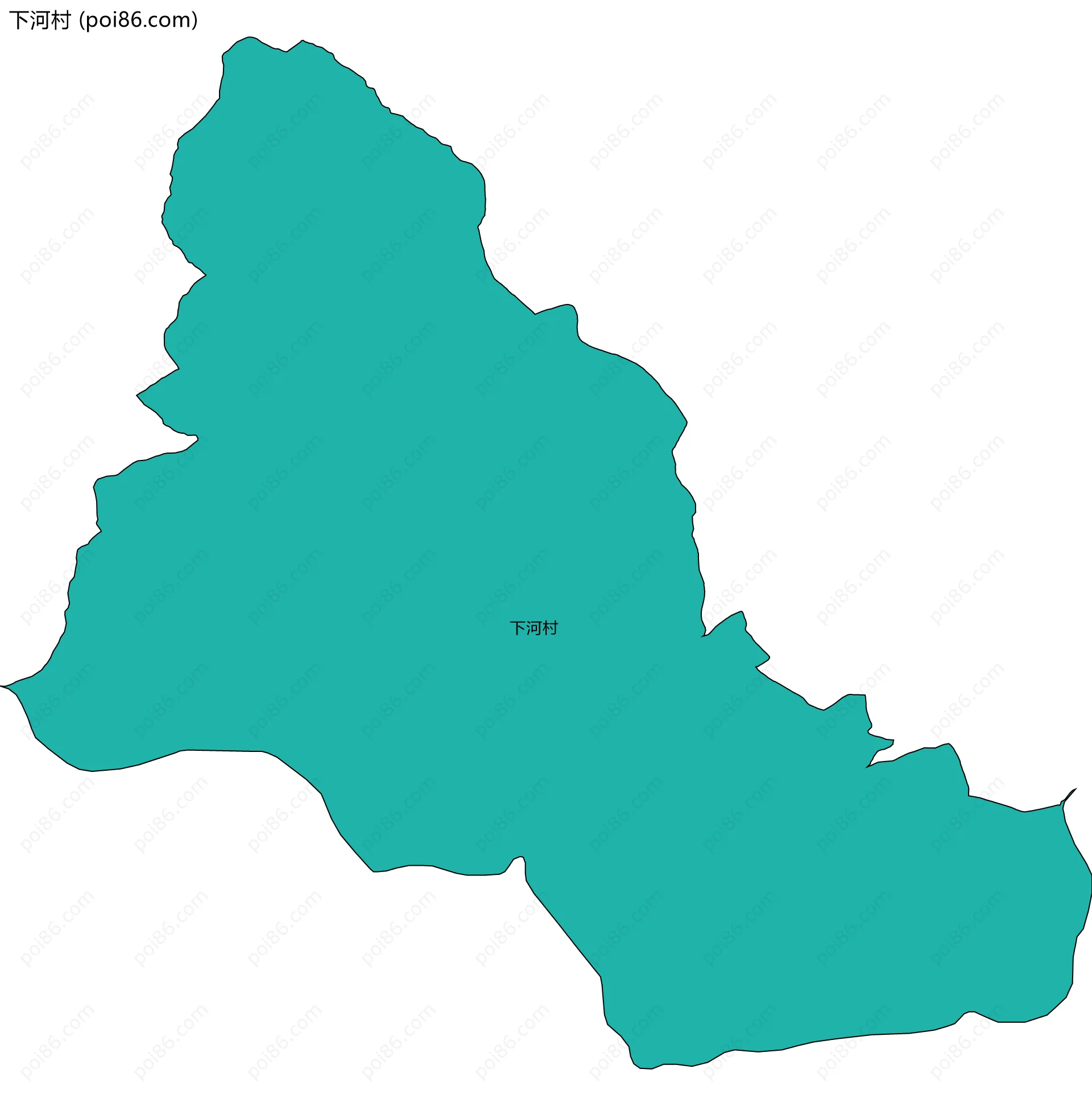 下河村边界地图