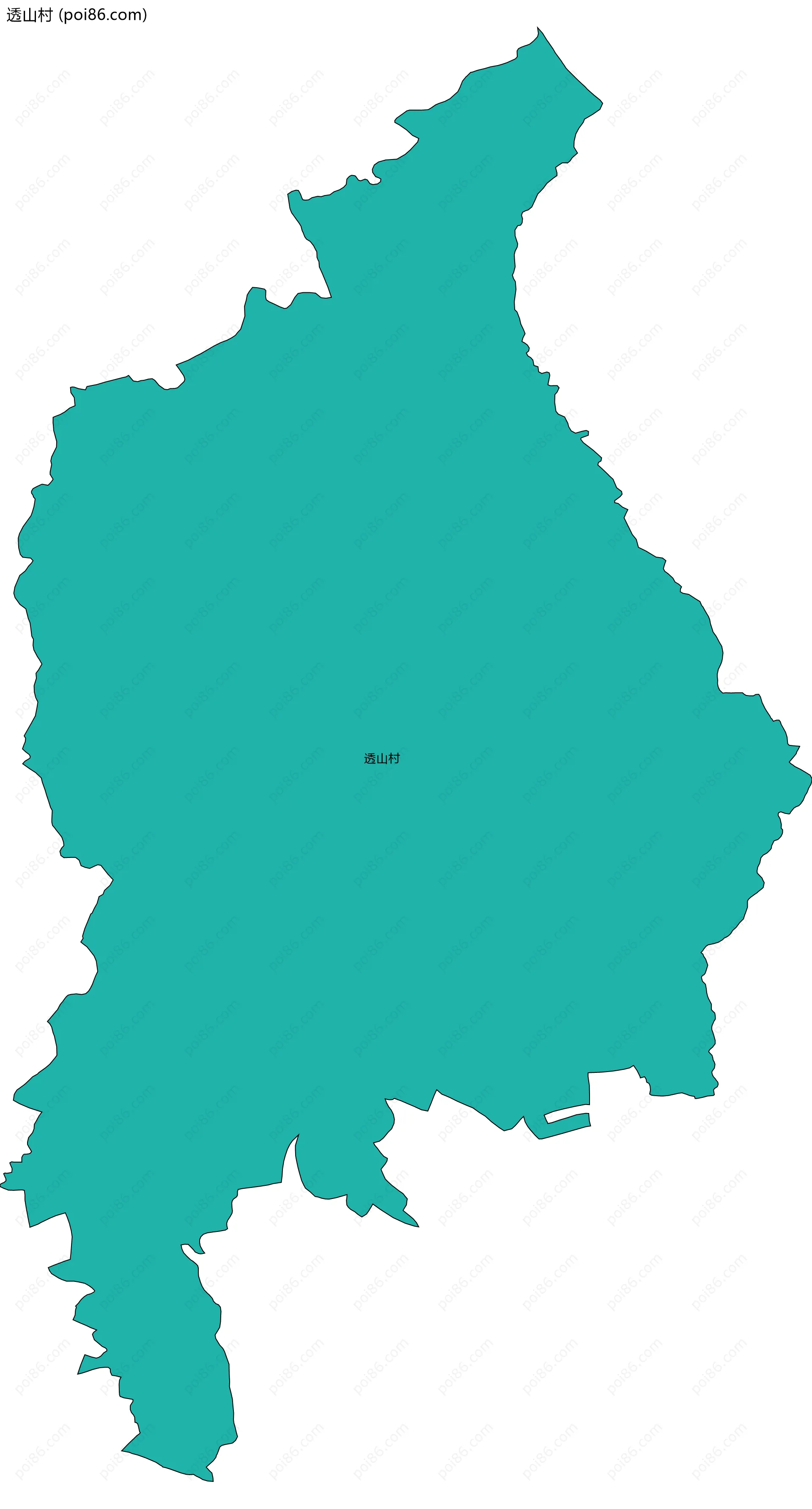 透山村边界地图