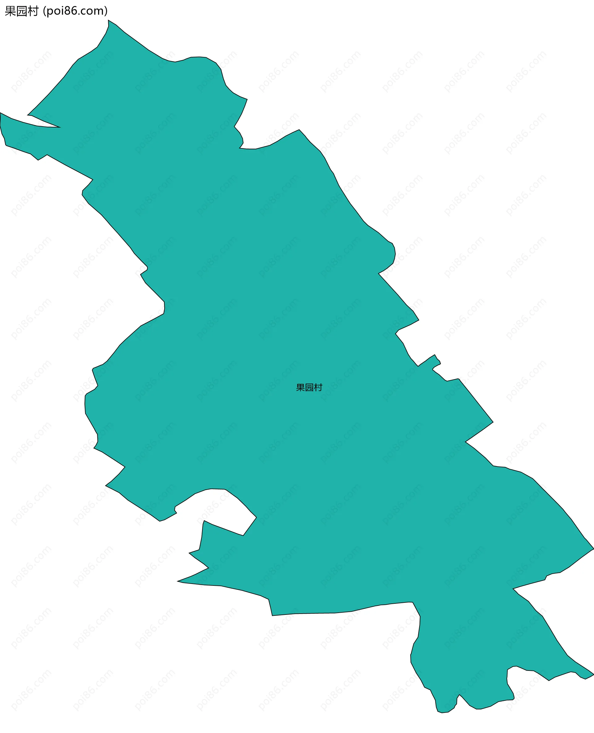 果园村边界地图