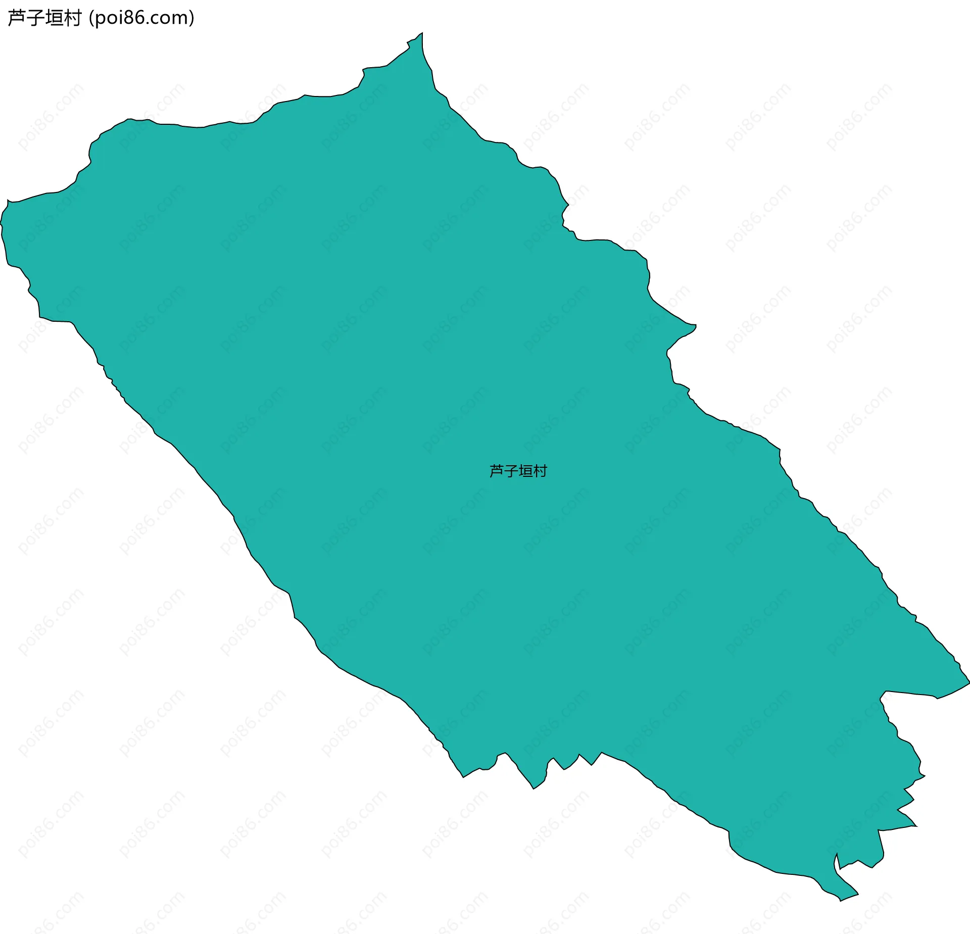 芦子垣村边界地图