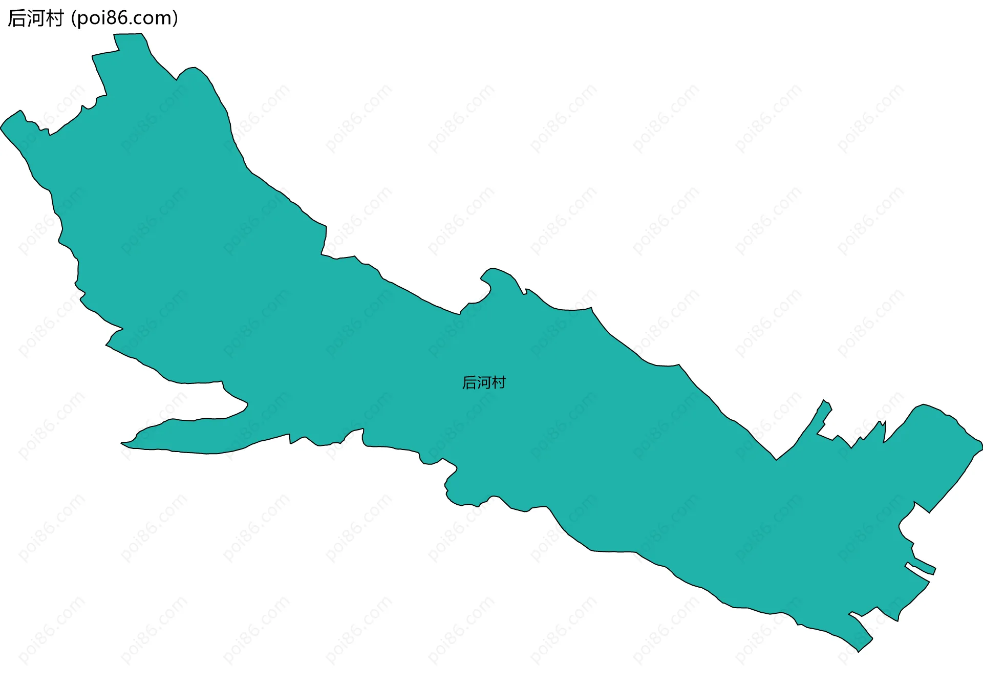 后河村边界地图