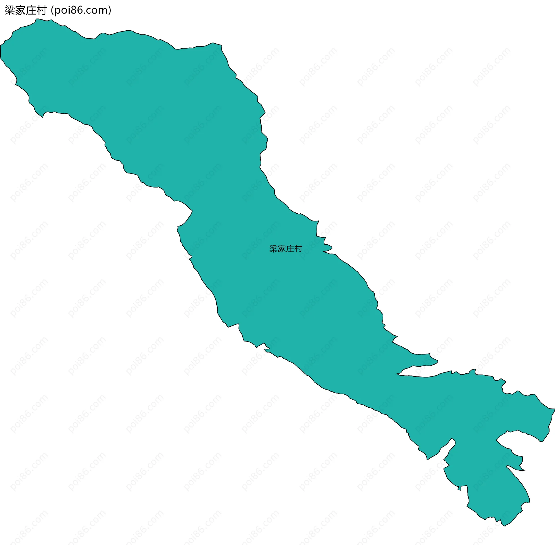 梁家庄村边界地图