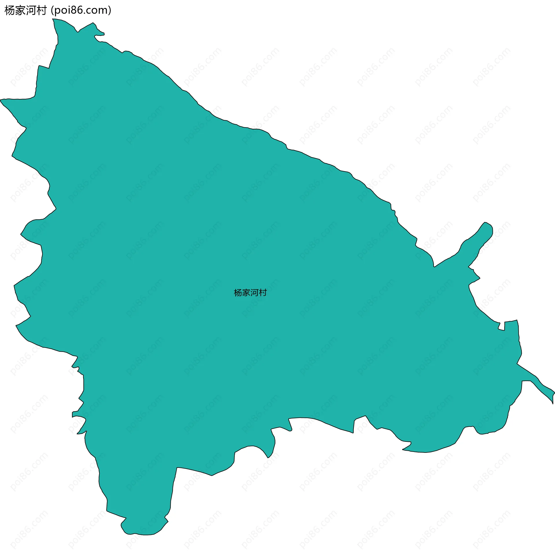 杨家河村边界地图