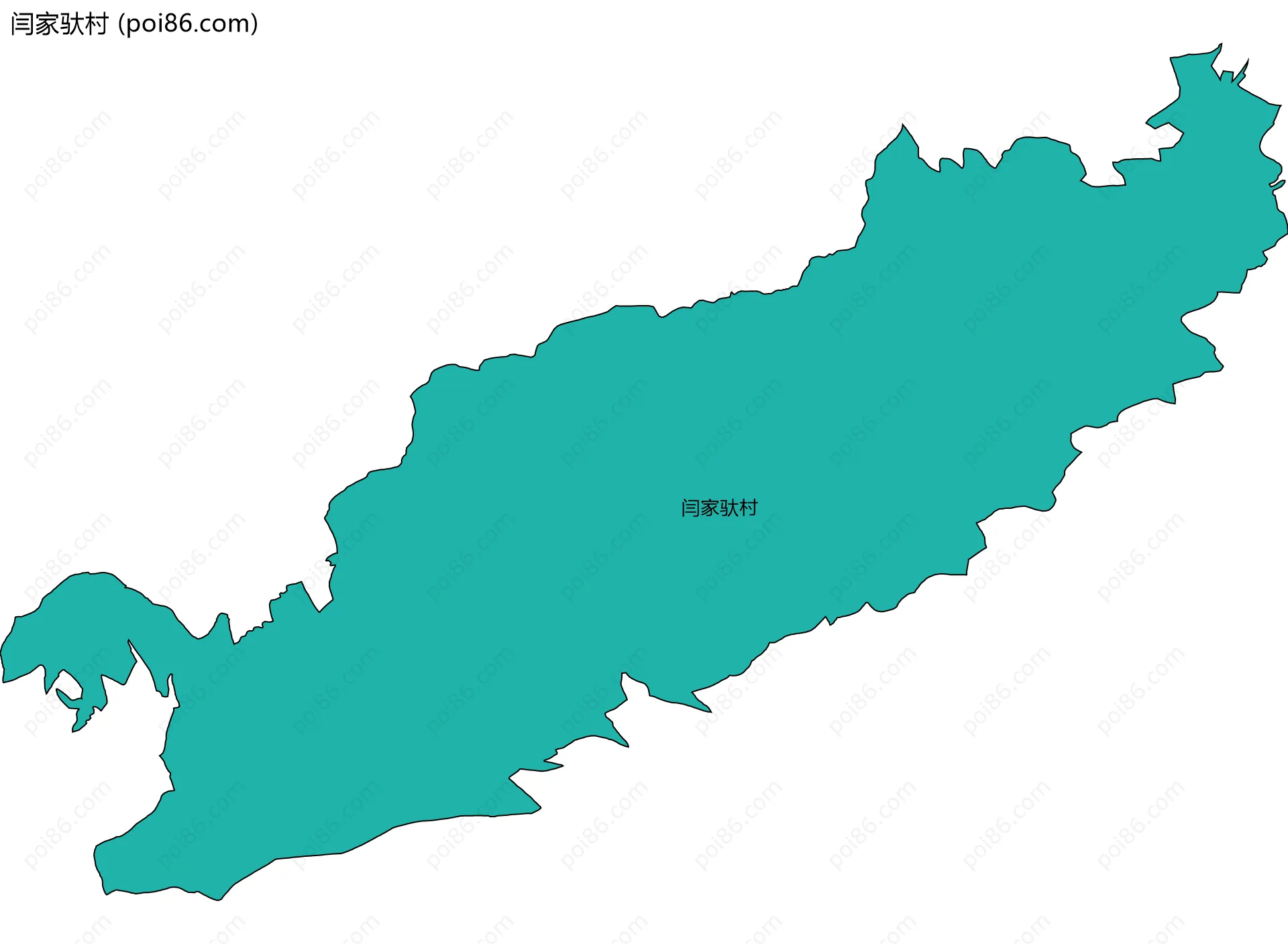 闫家驮村边界地图