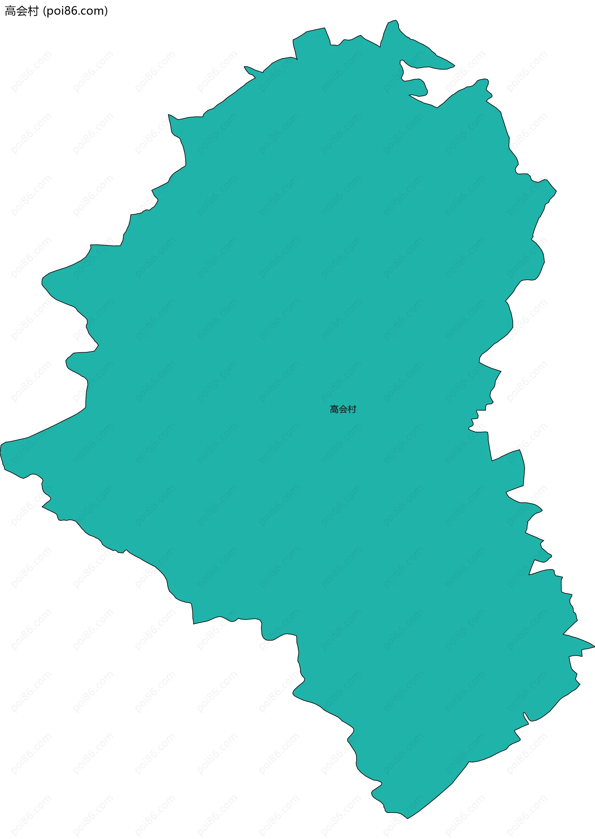 高会村边界地图