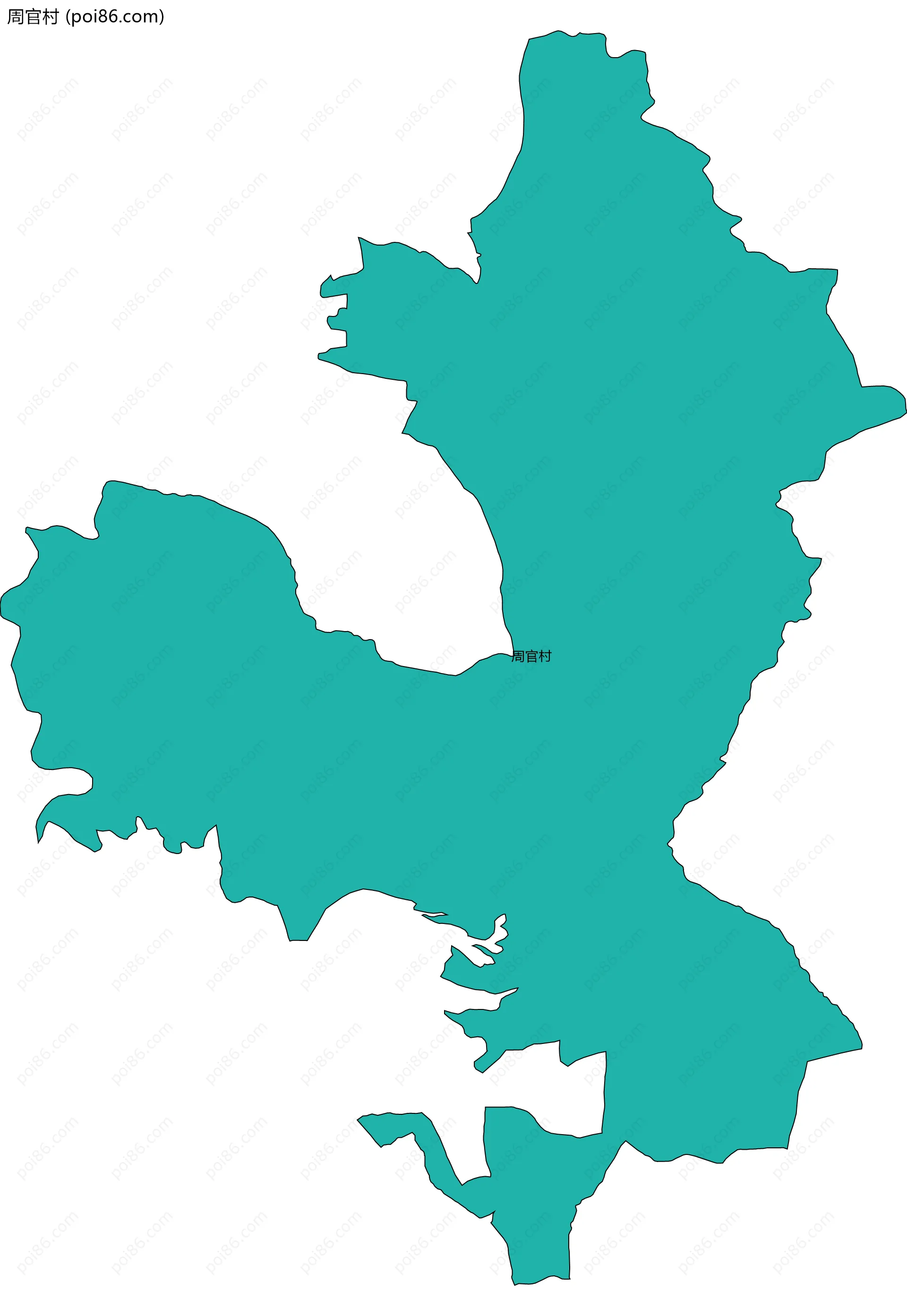 周官村边界地图