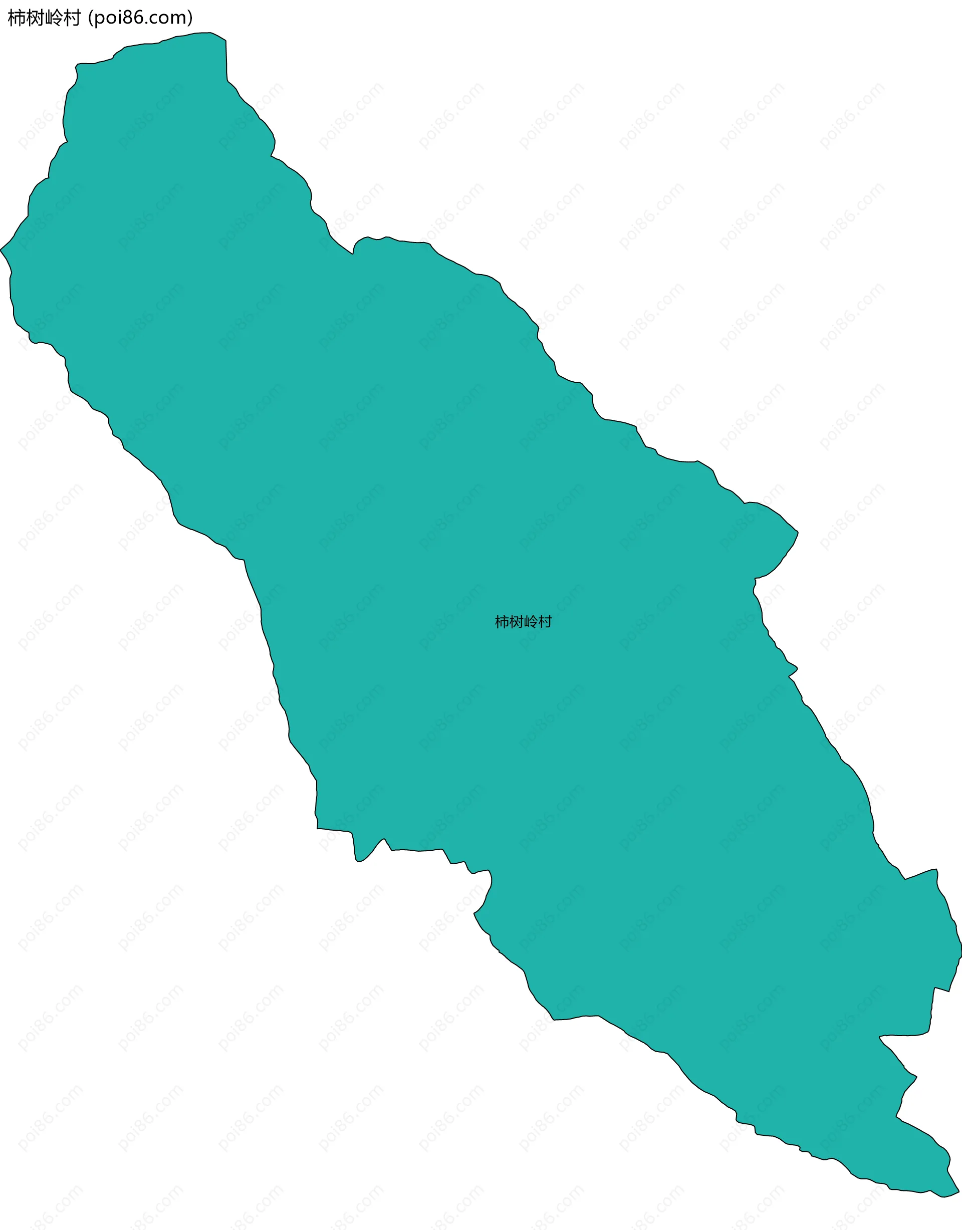 柿树岭村边界地图