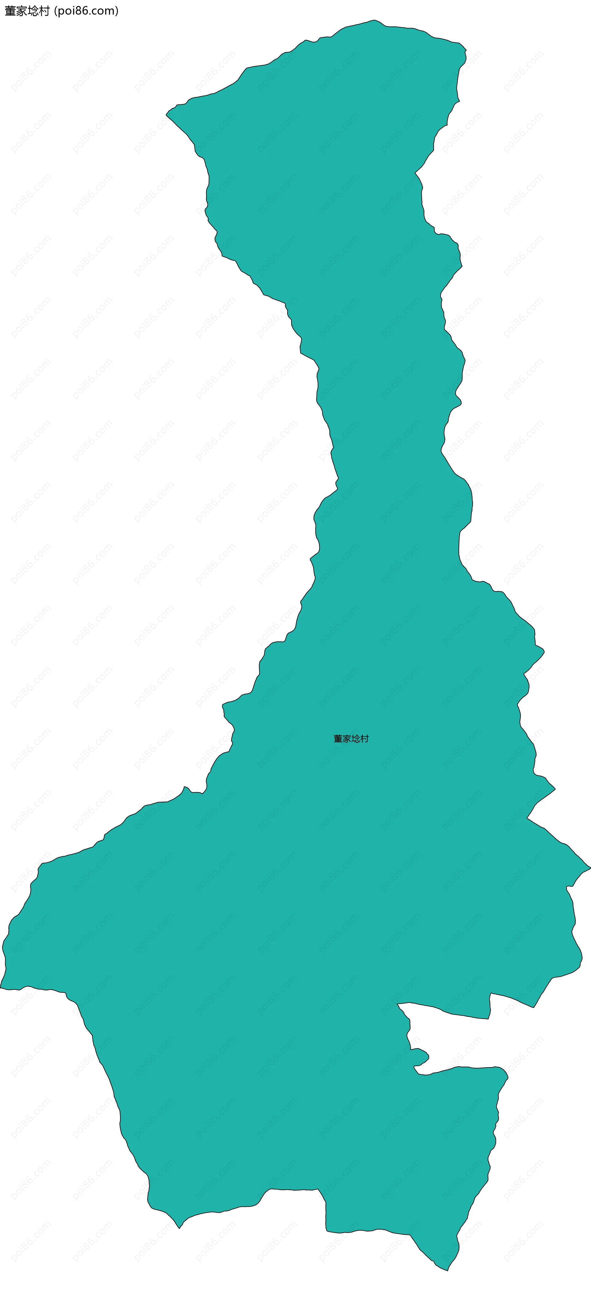 董家埝村边界地图