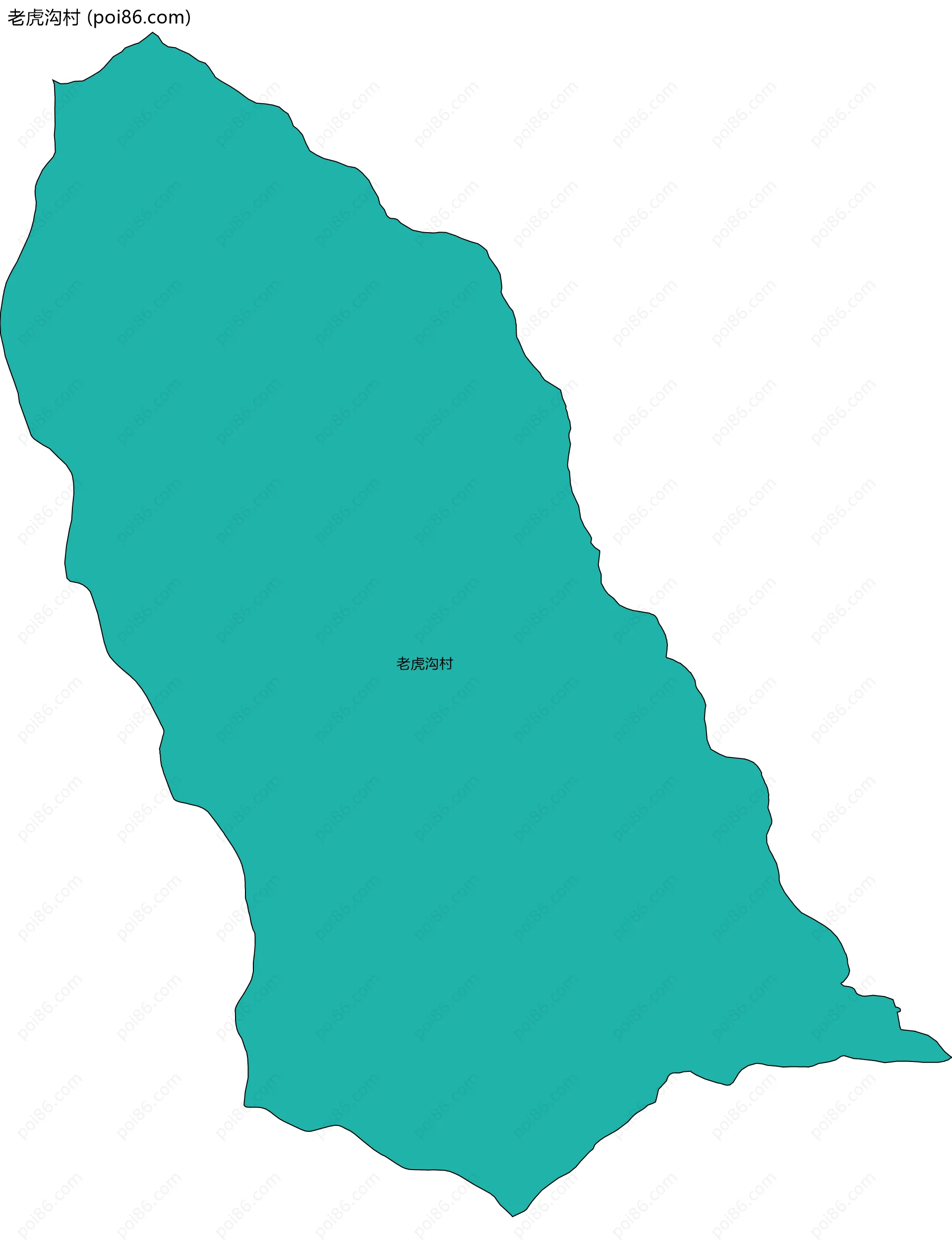 老虎沟村边界地图