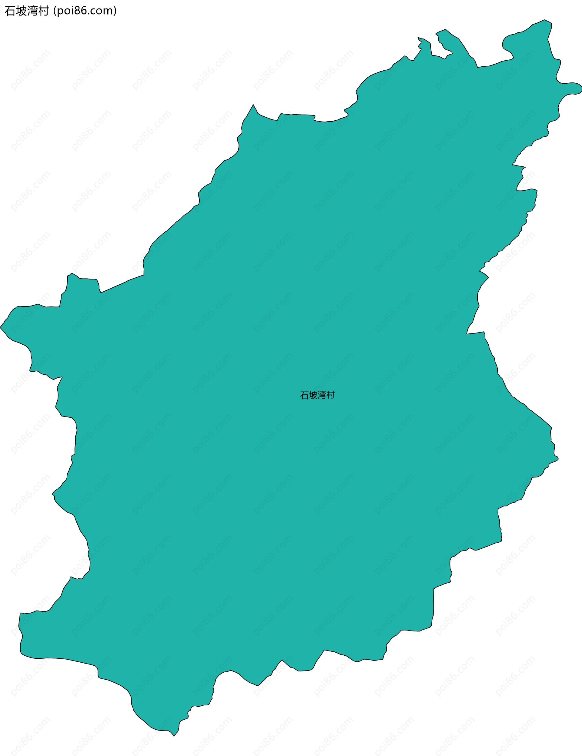 石坡湾村边界地图