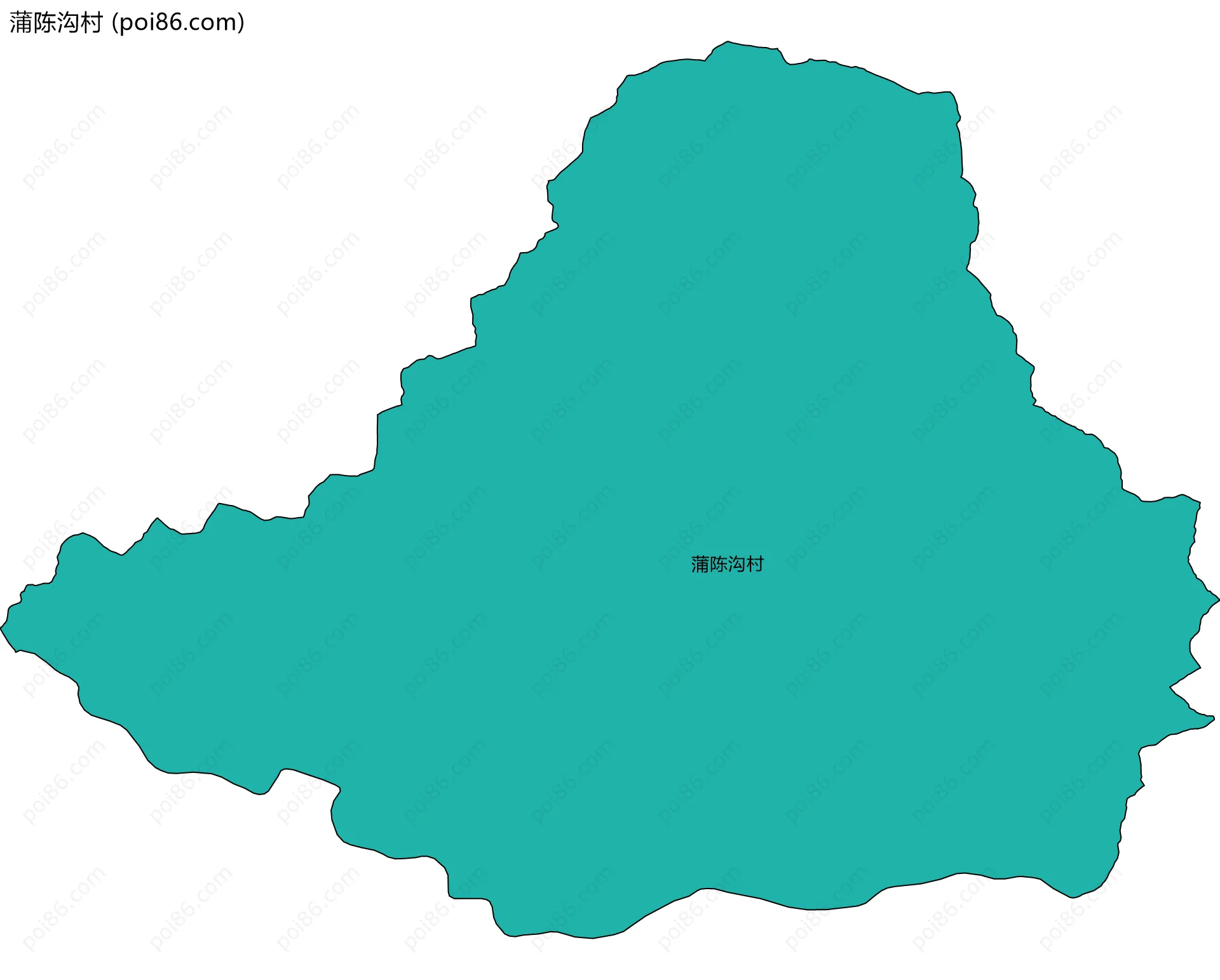 蒲陈沟村边界地图