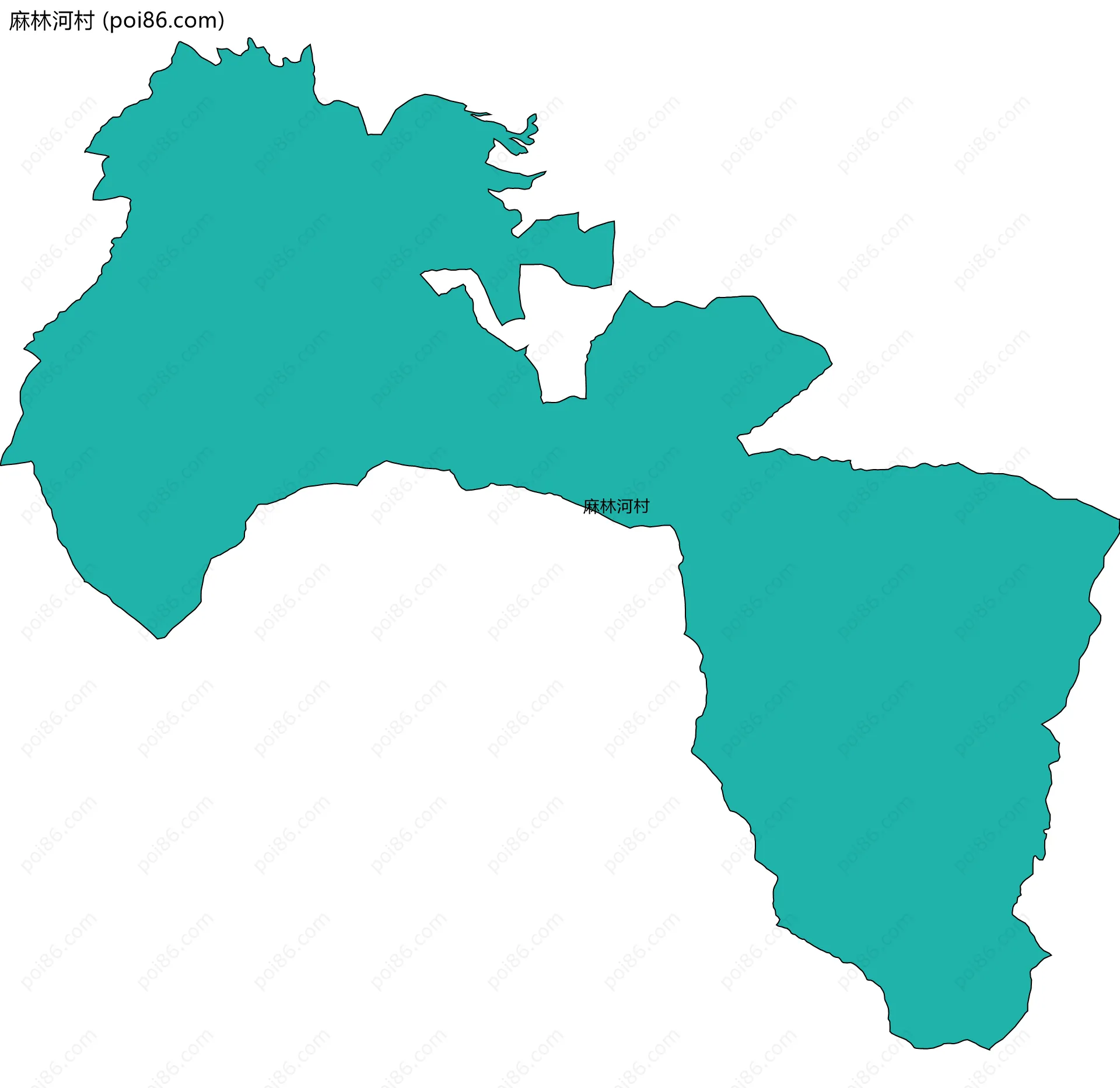 麻林河村边界地图