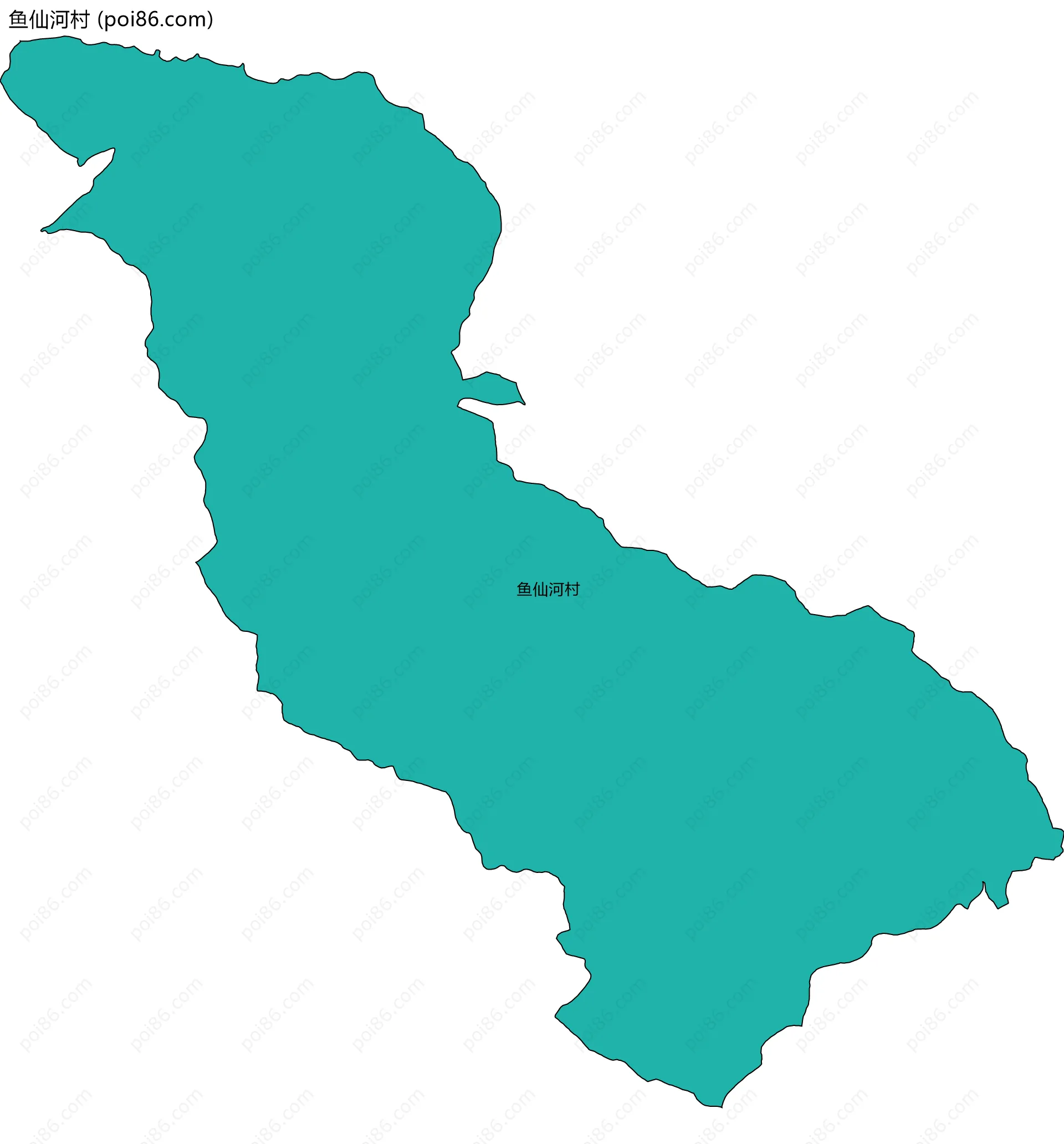 鱼仙河村边界地图