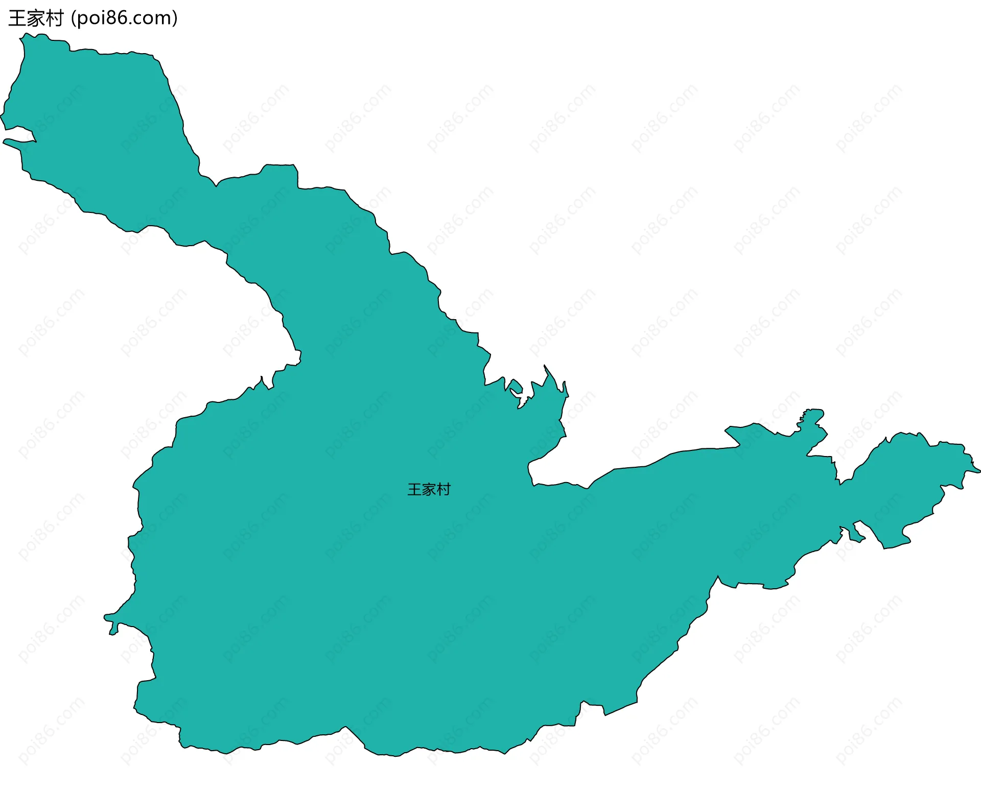 王家村边界地图