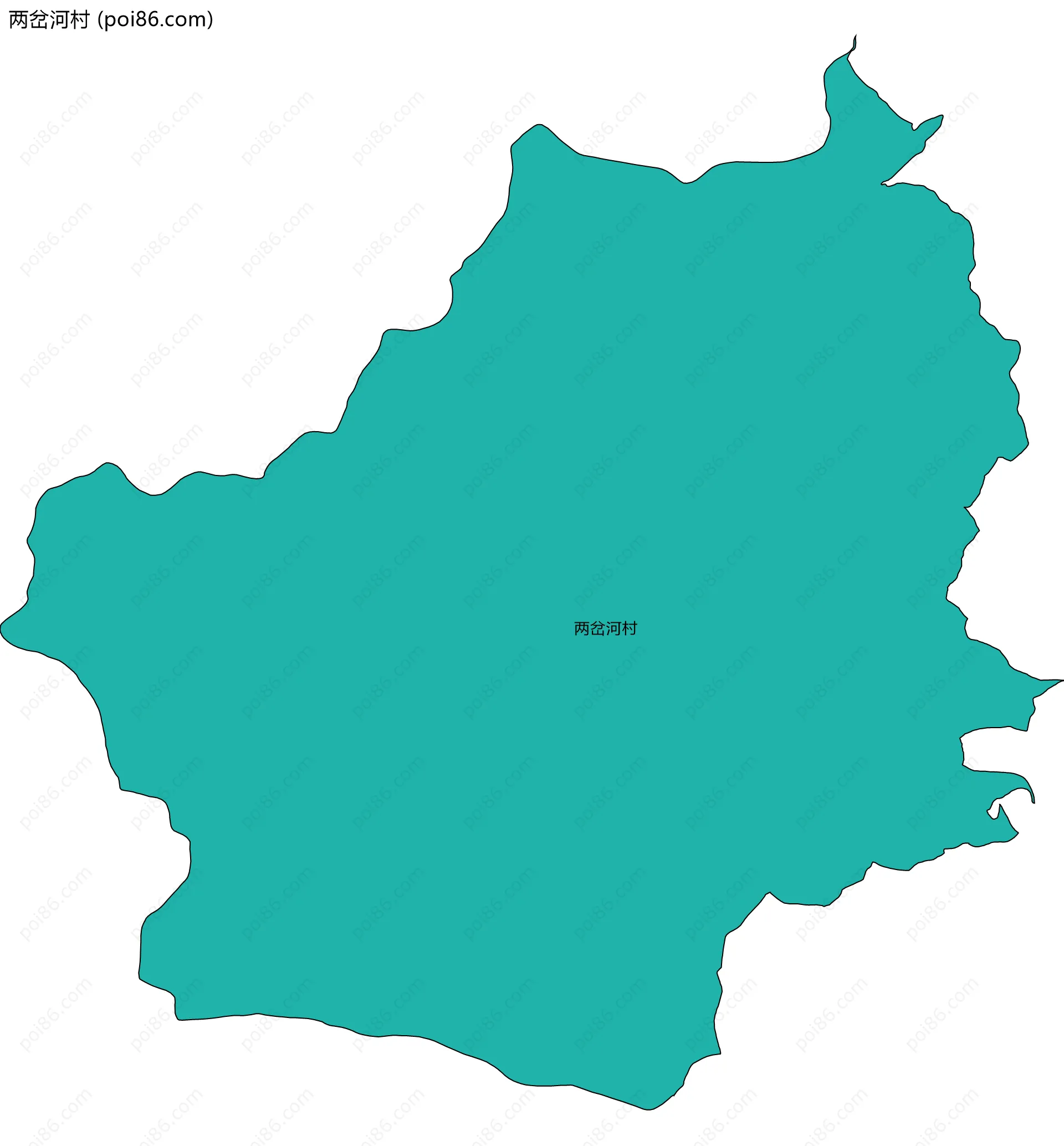 两岔河村边界地图