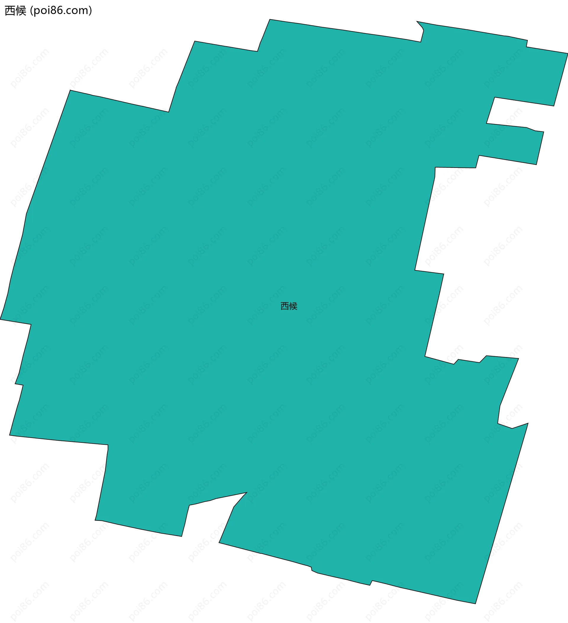 西候边界地图