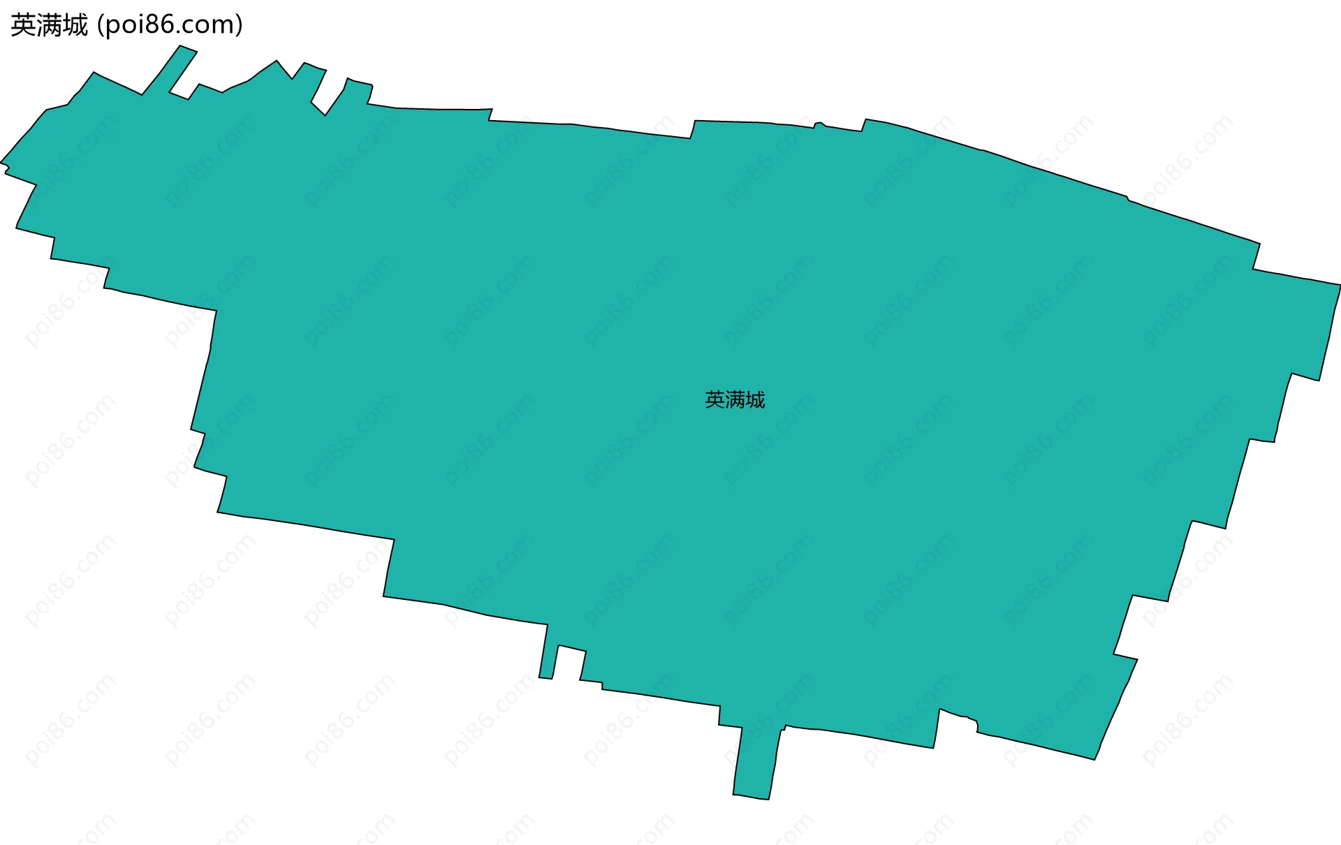 英满城边界地图