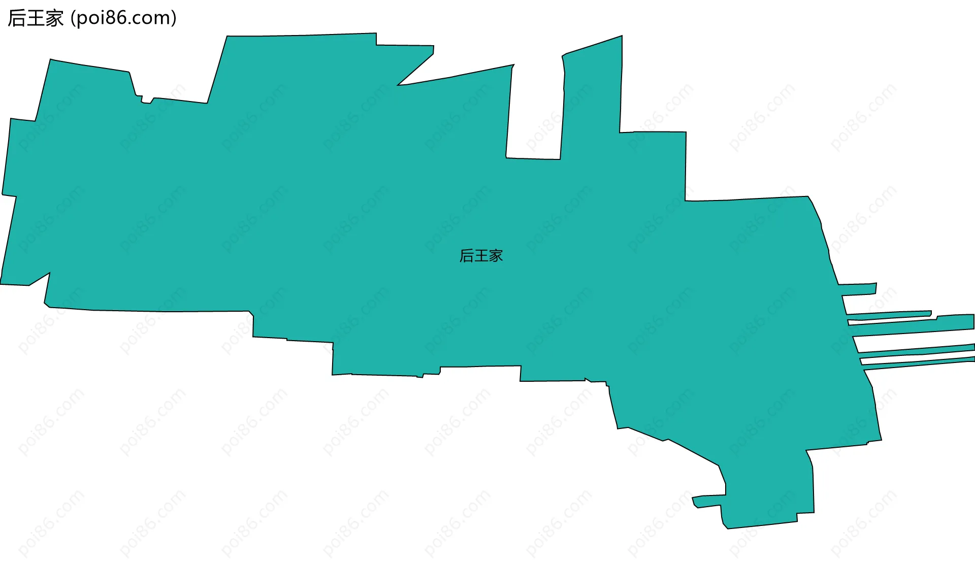 后王家边界地图