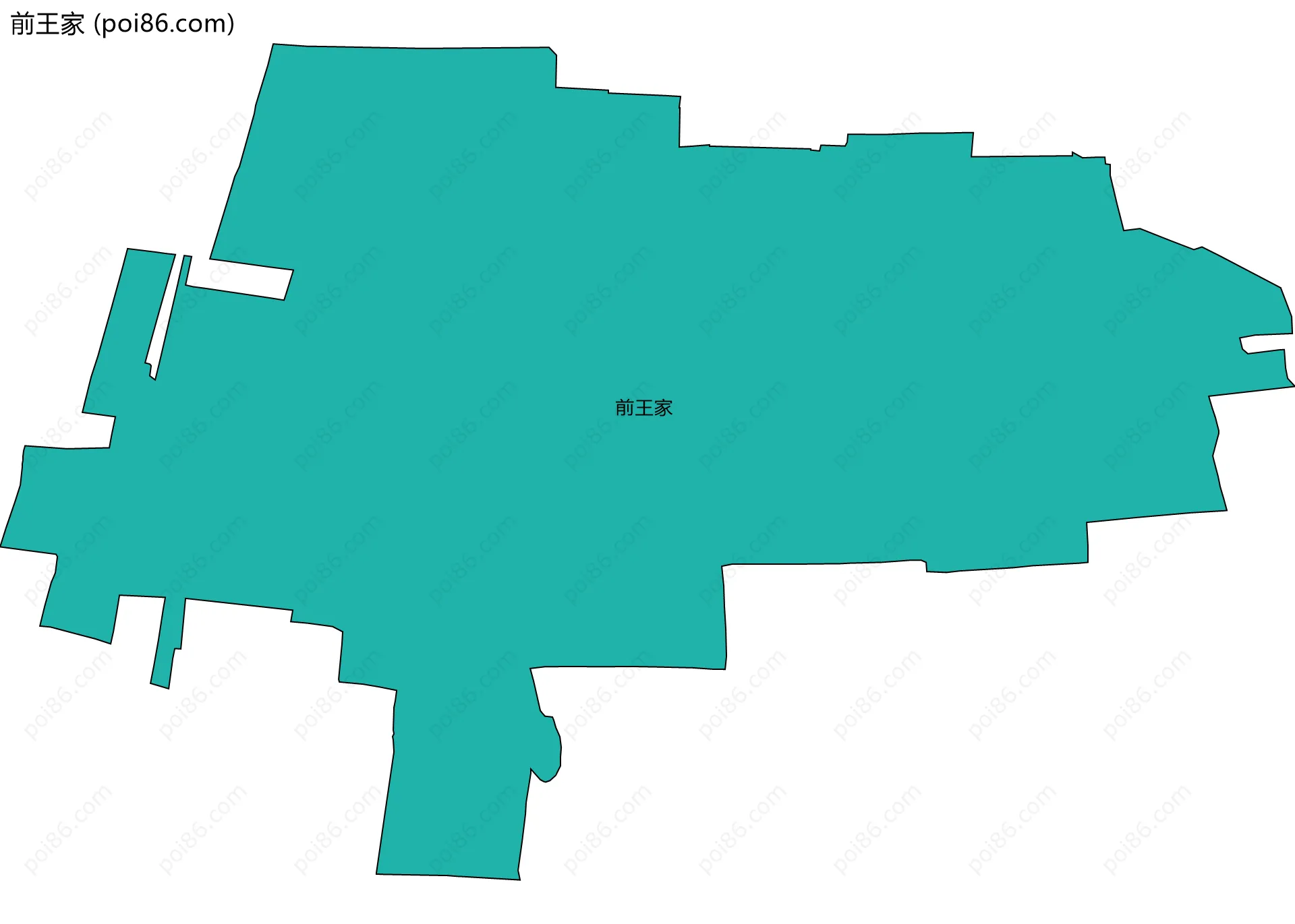 前王家边界地图