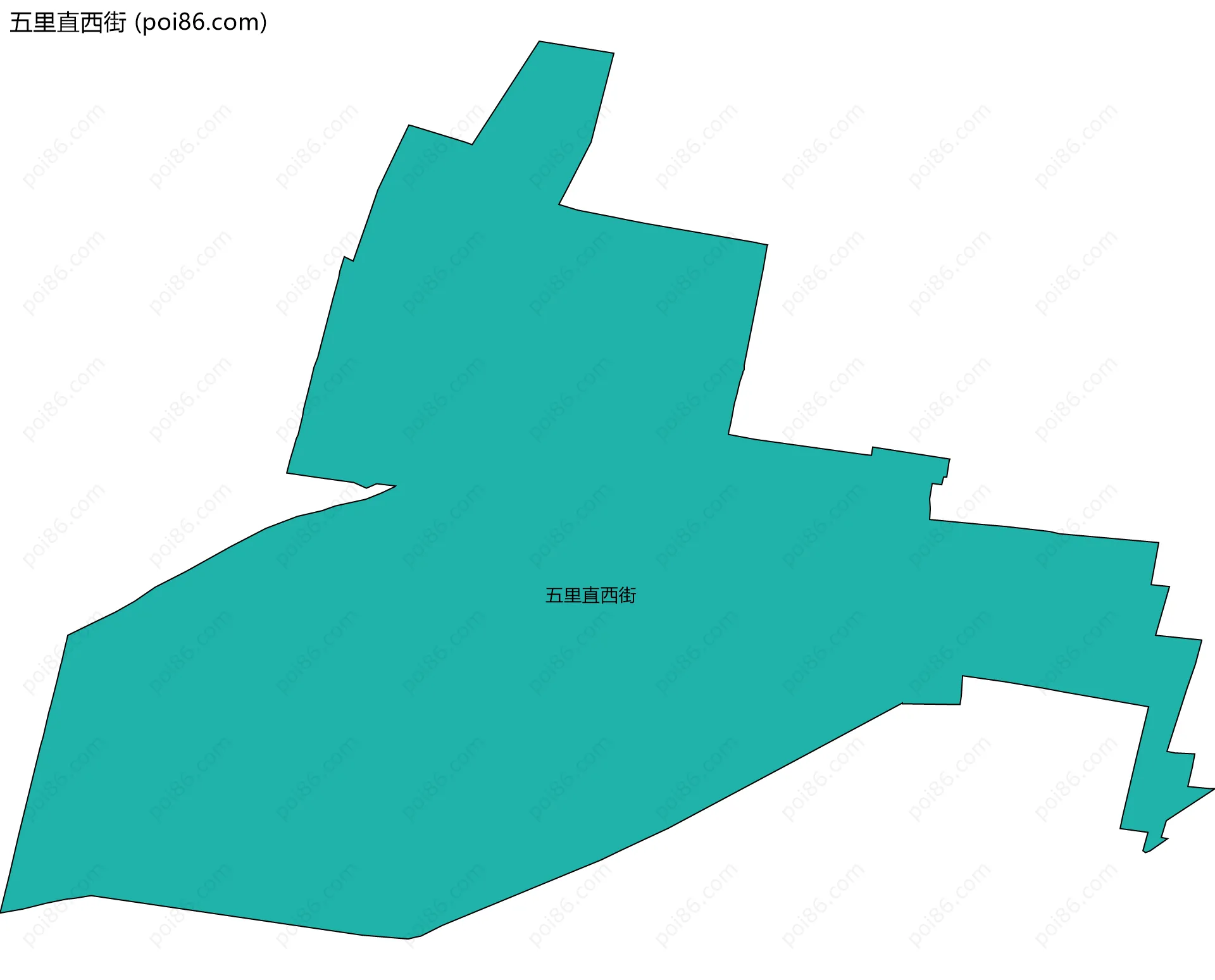 五里直西街边界地图