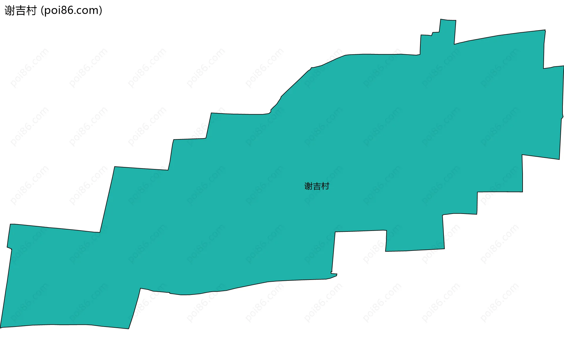 谢吉村边界地图