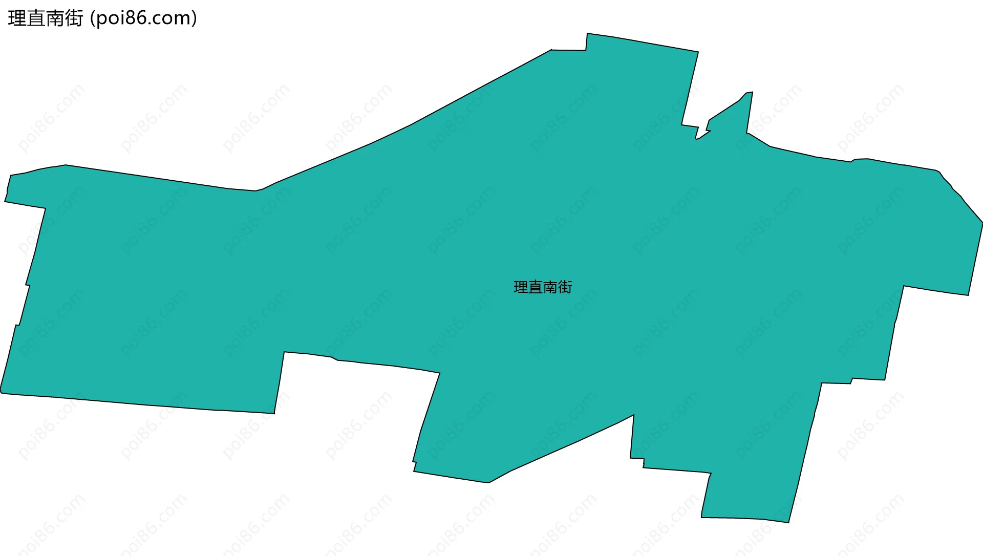 理直南街边界地图