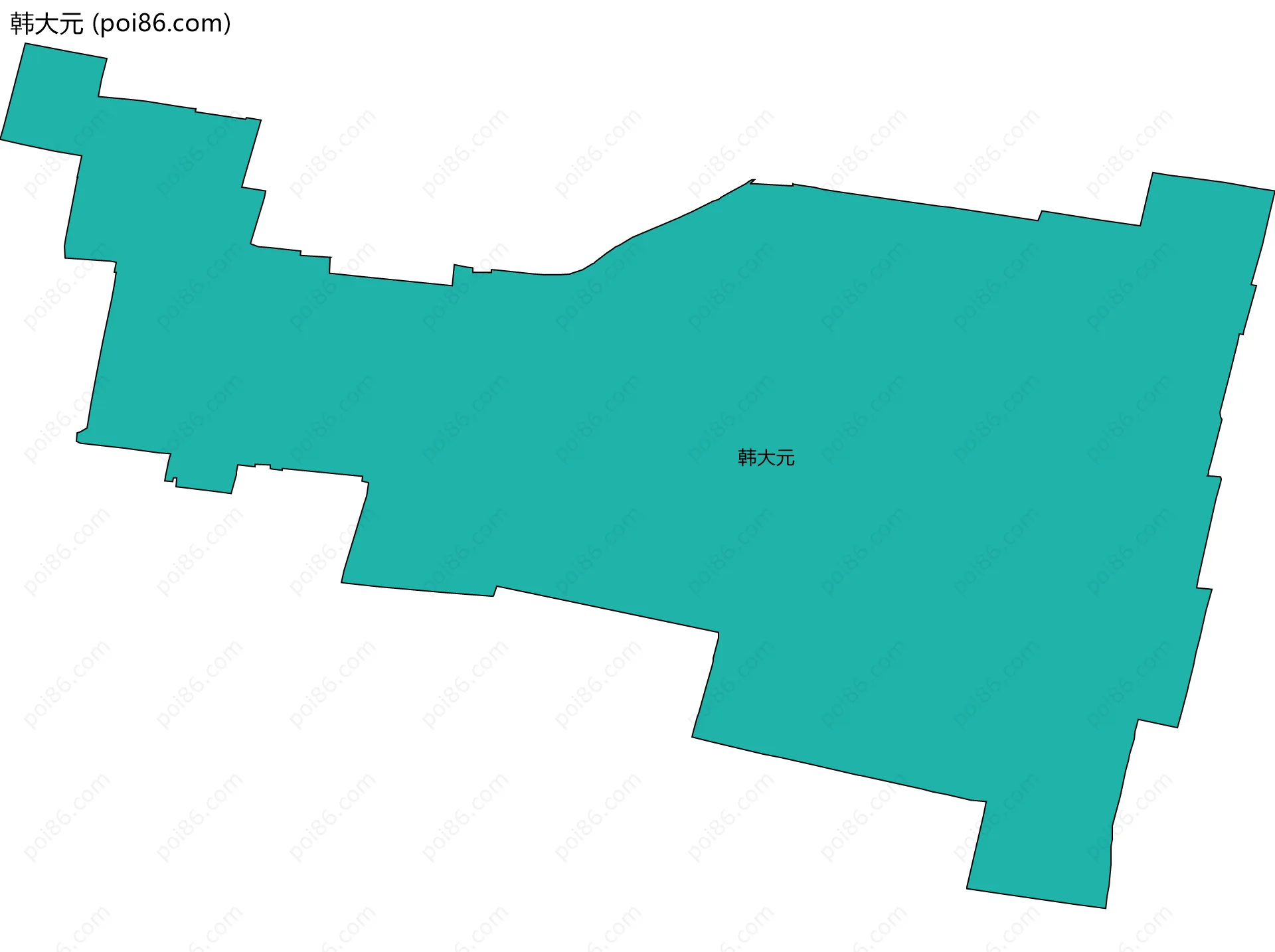 韩大元边界地图