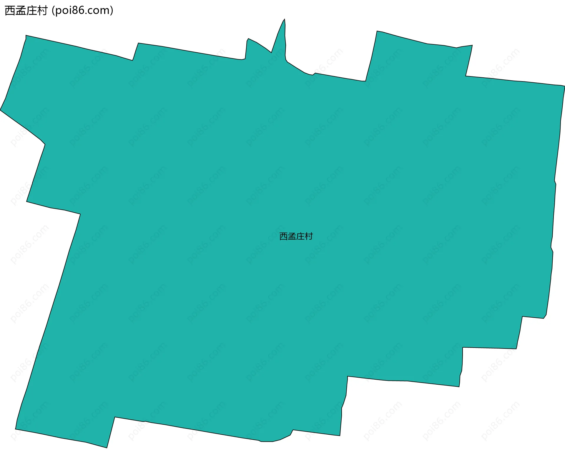 西孟庄村边界地图