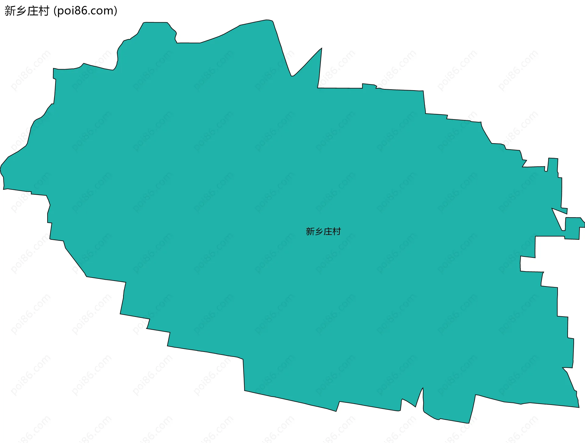 新乡庄村边界地图