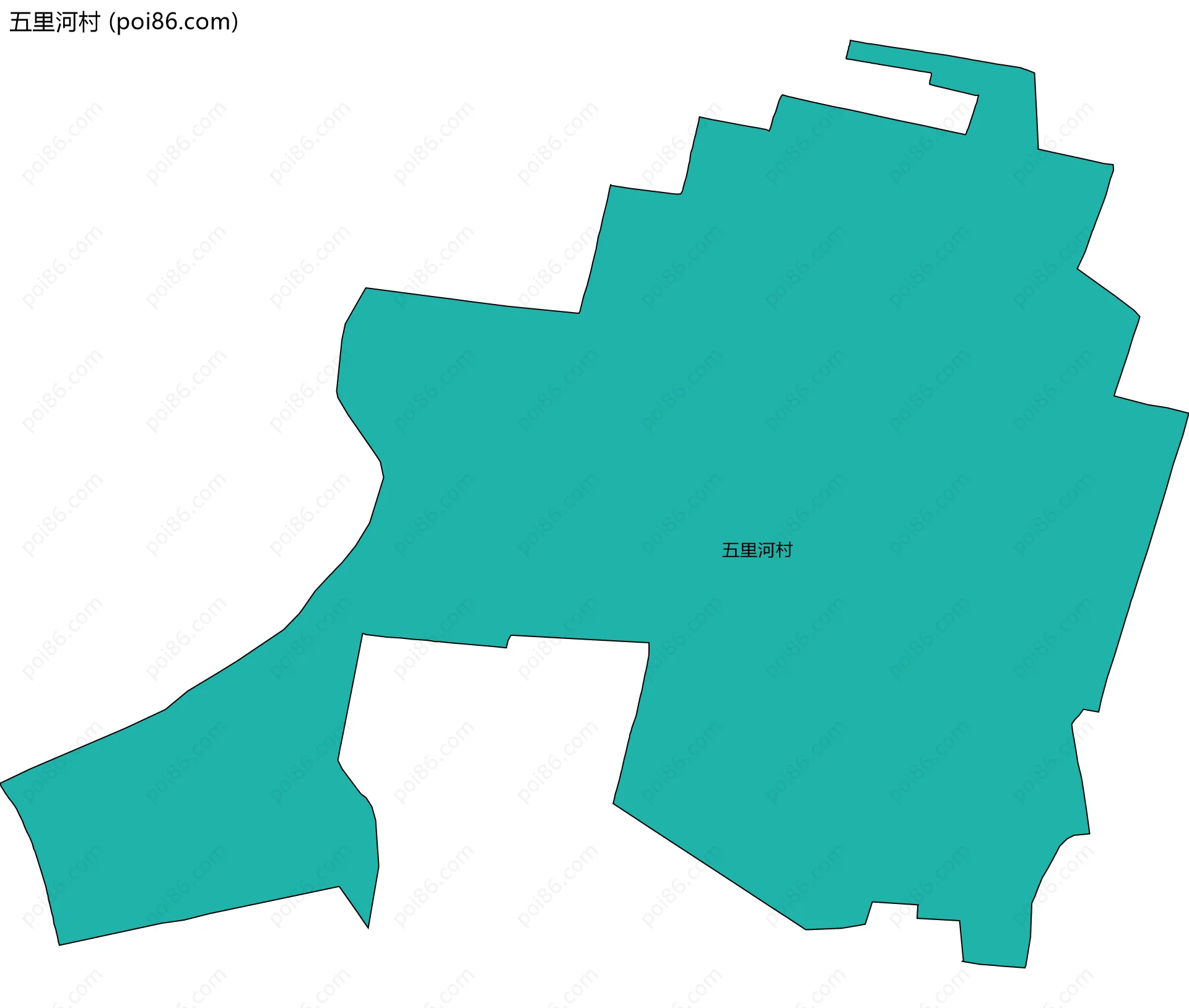 五里河村边界地图