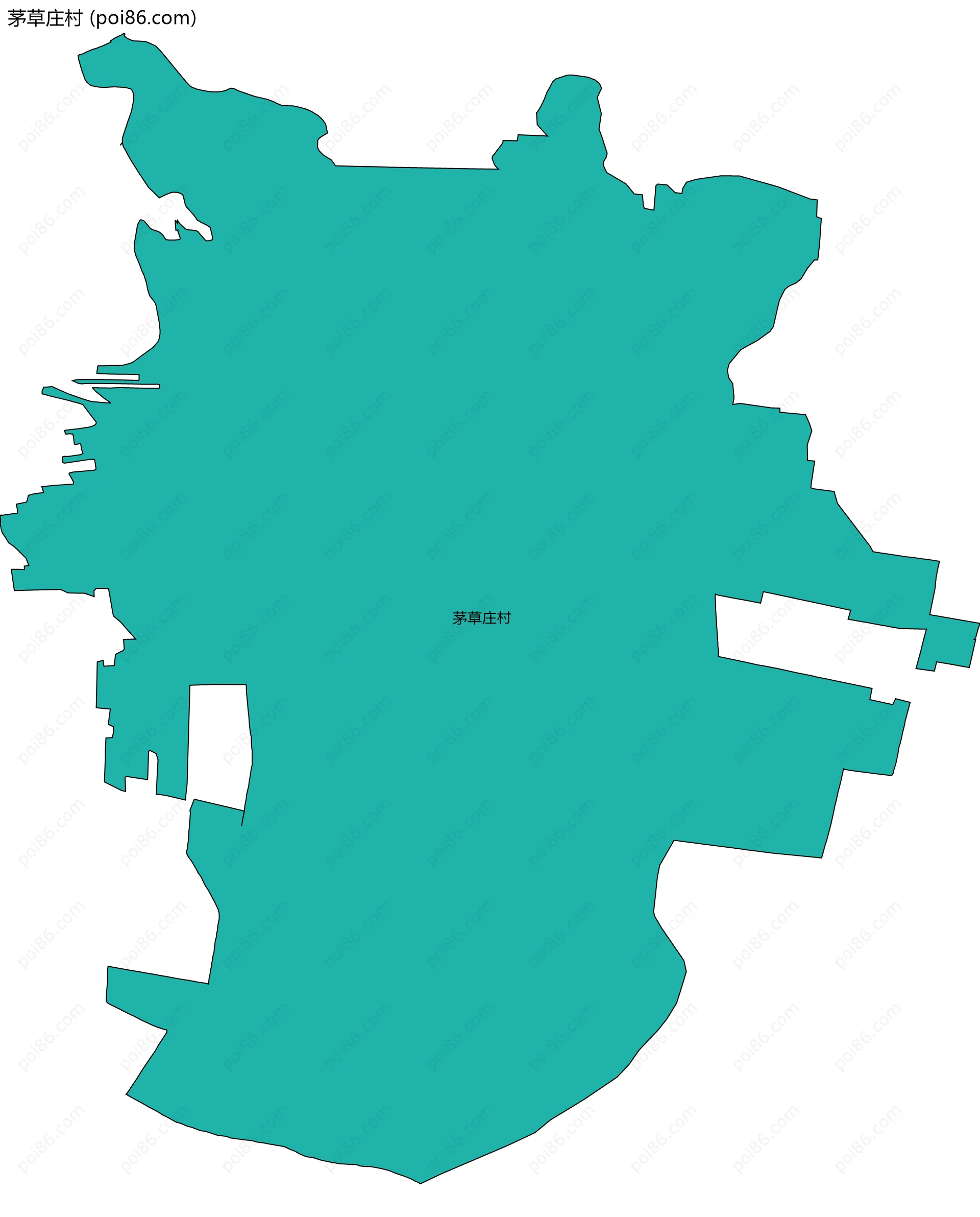 茅草庄村边界地图