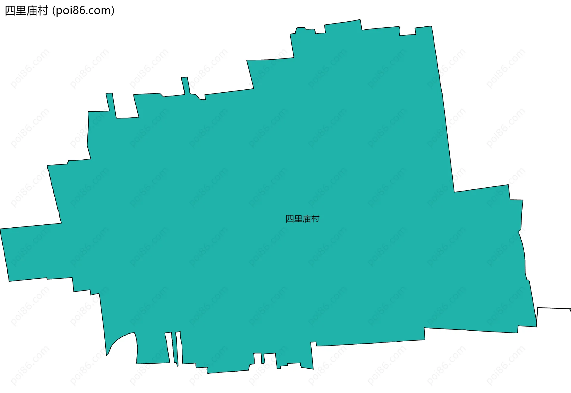 四里庙村边界地图