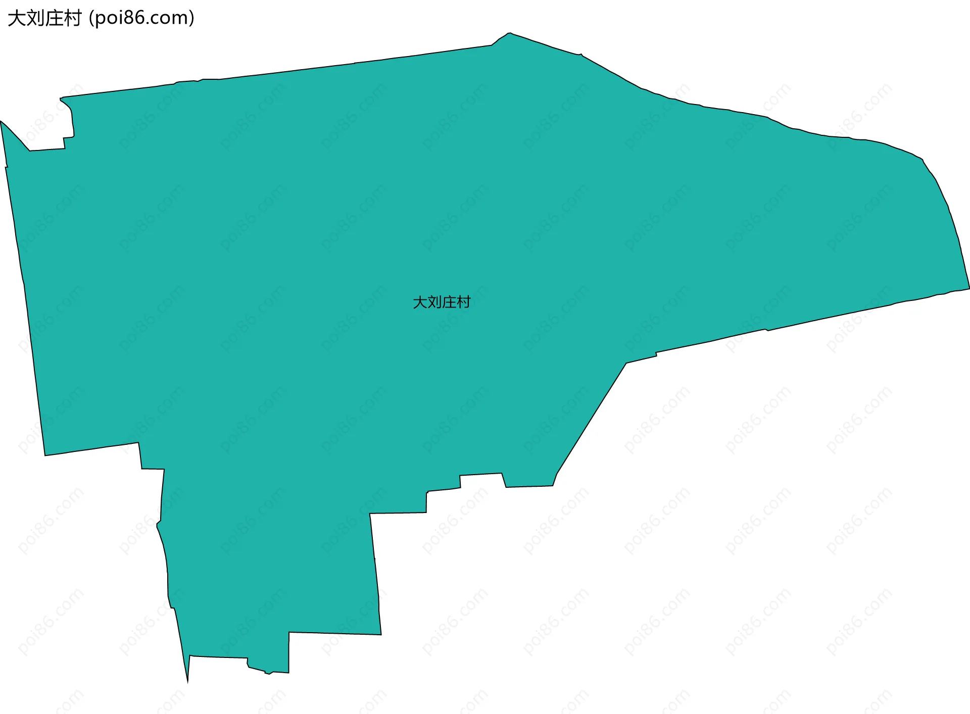 大刘庄村边界地图