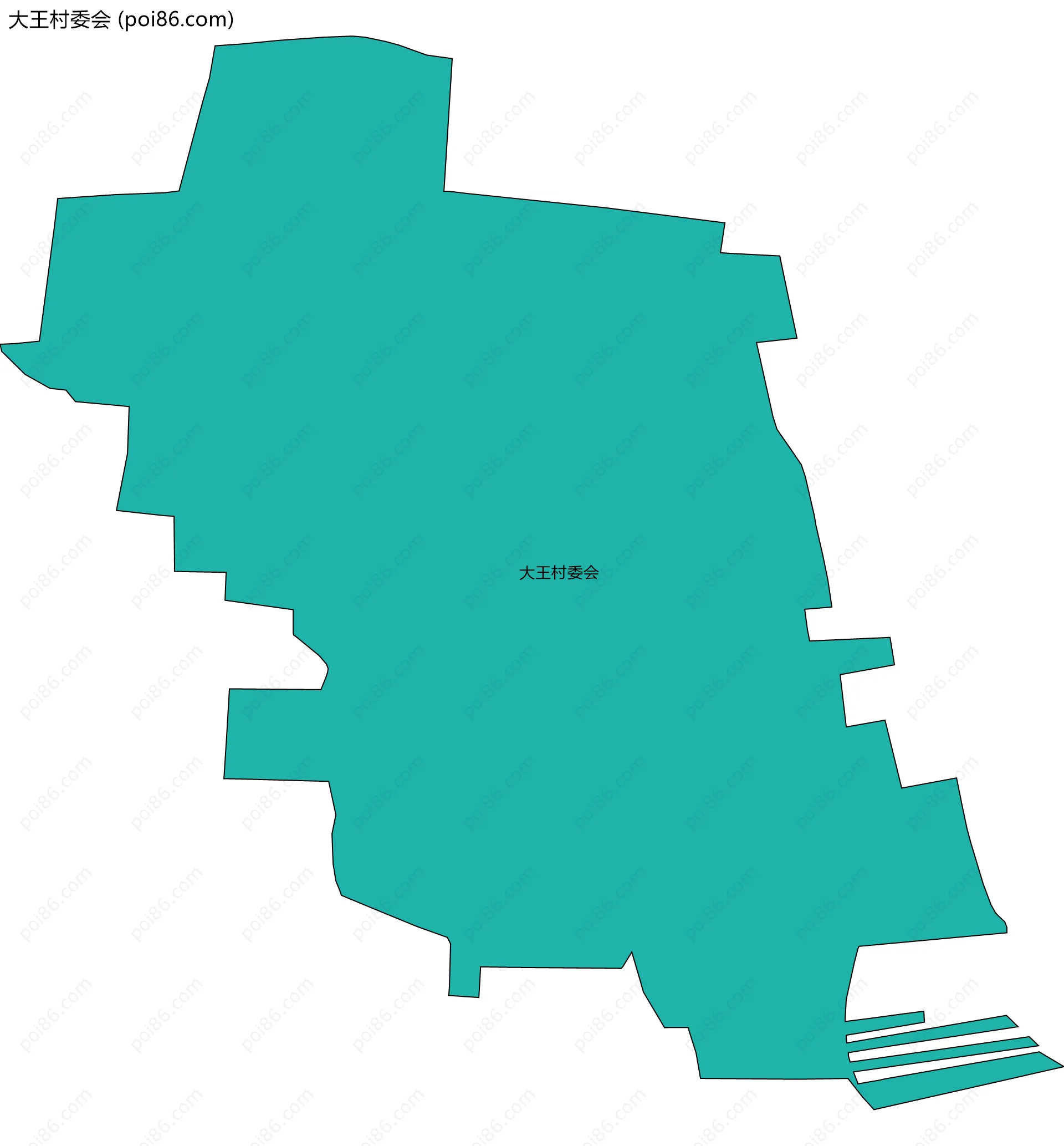 大王村委会边界地图