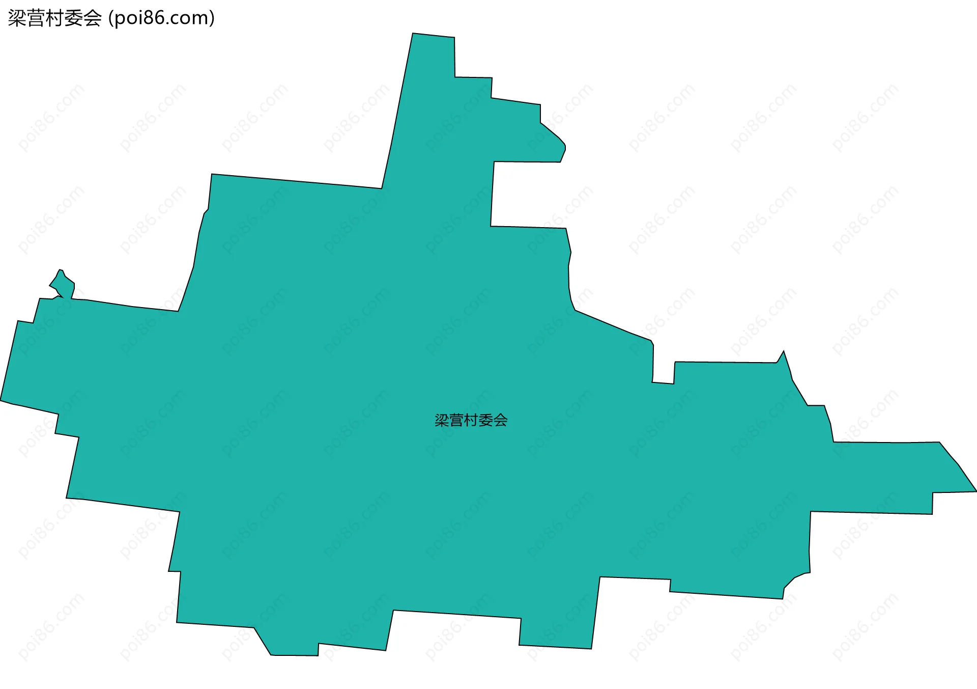 梁营村委会边界地图