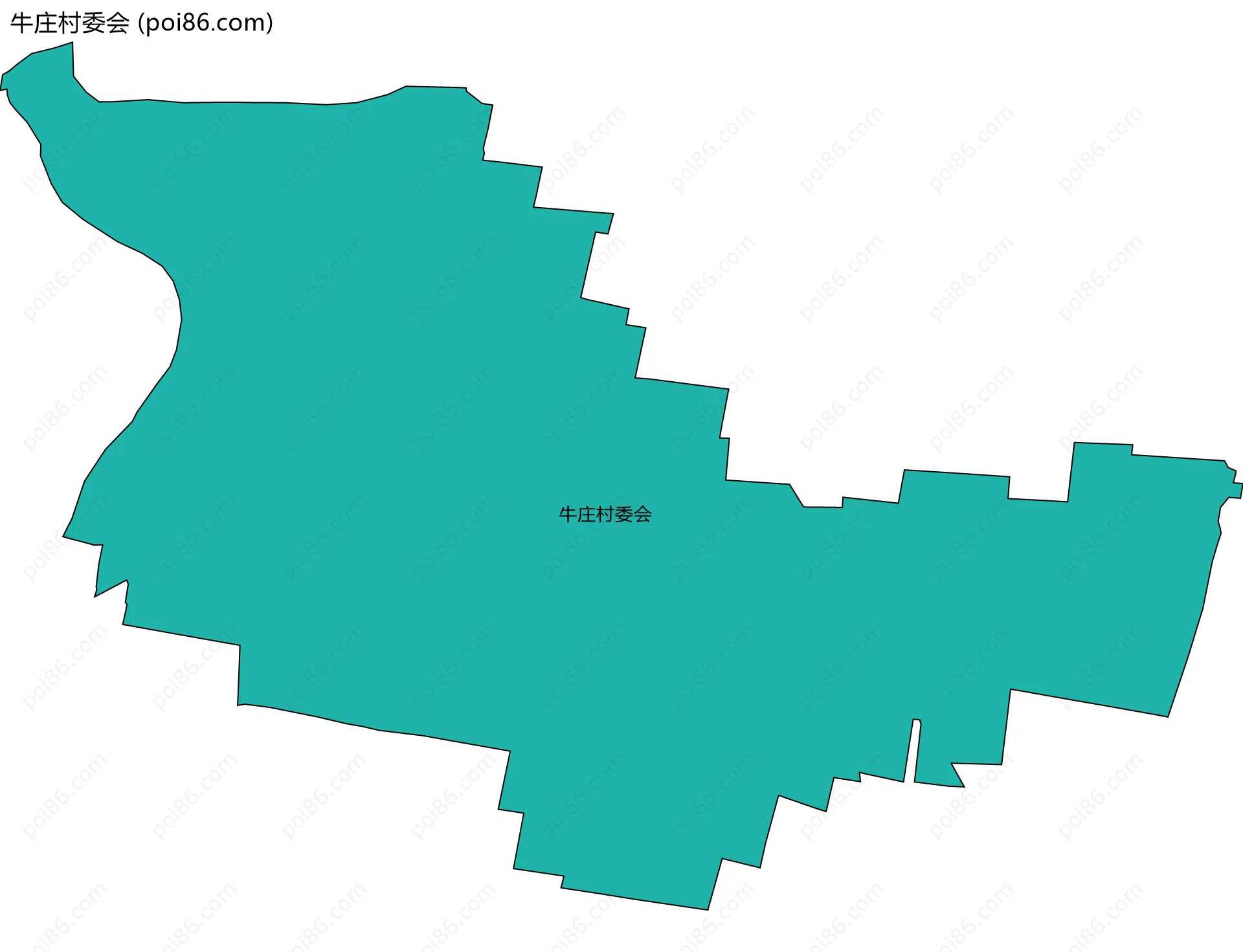 牛庄村委会边界地图