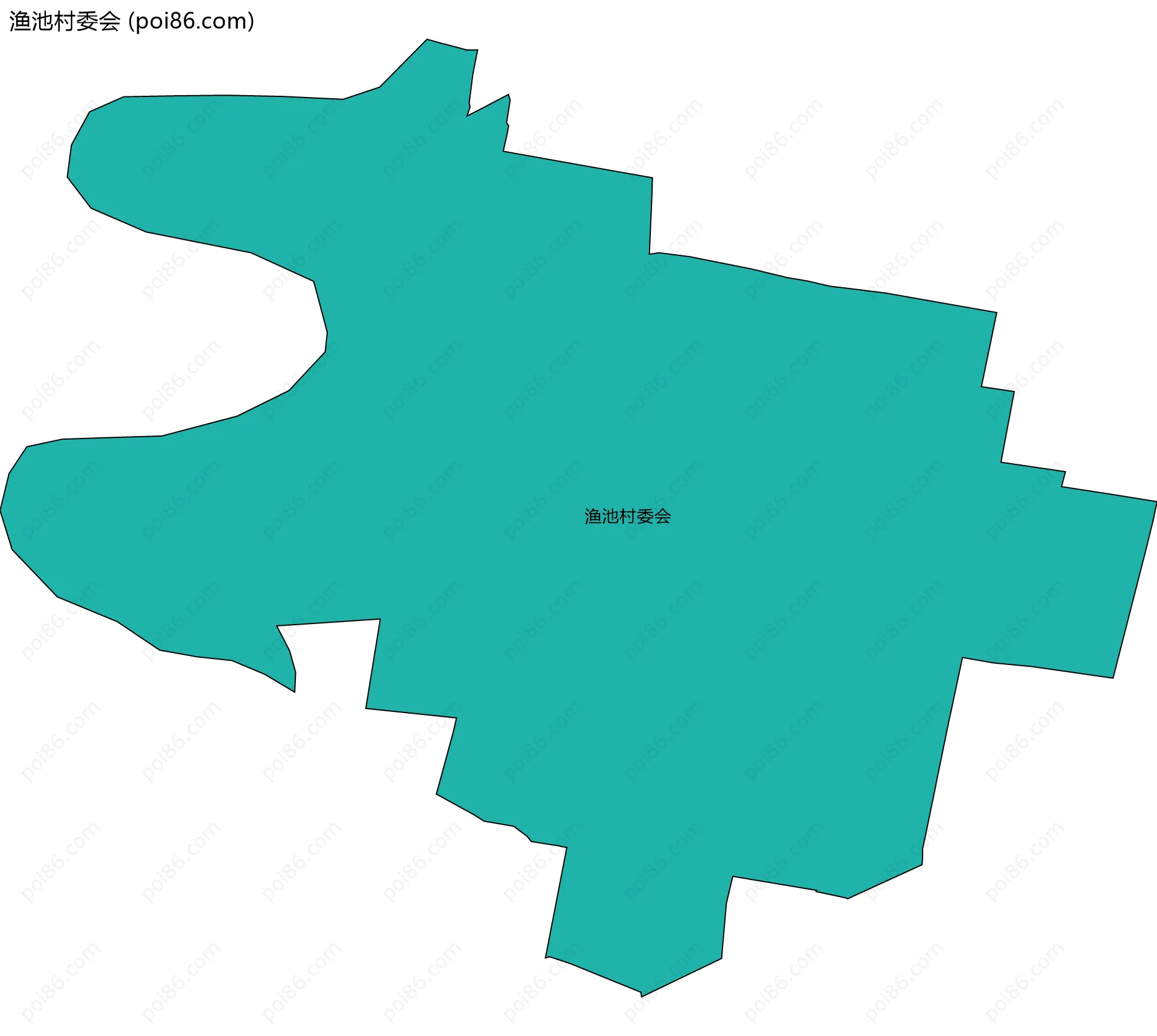 渔池村委会边界地图