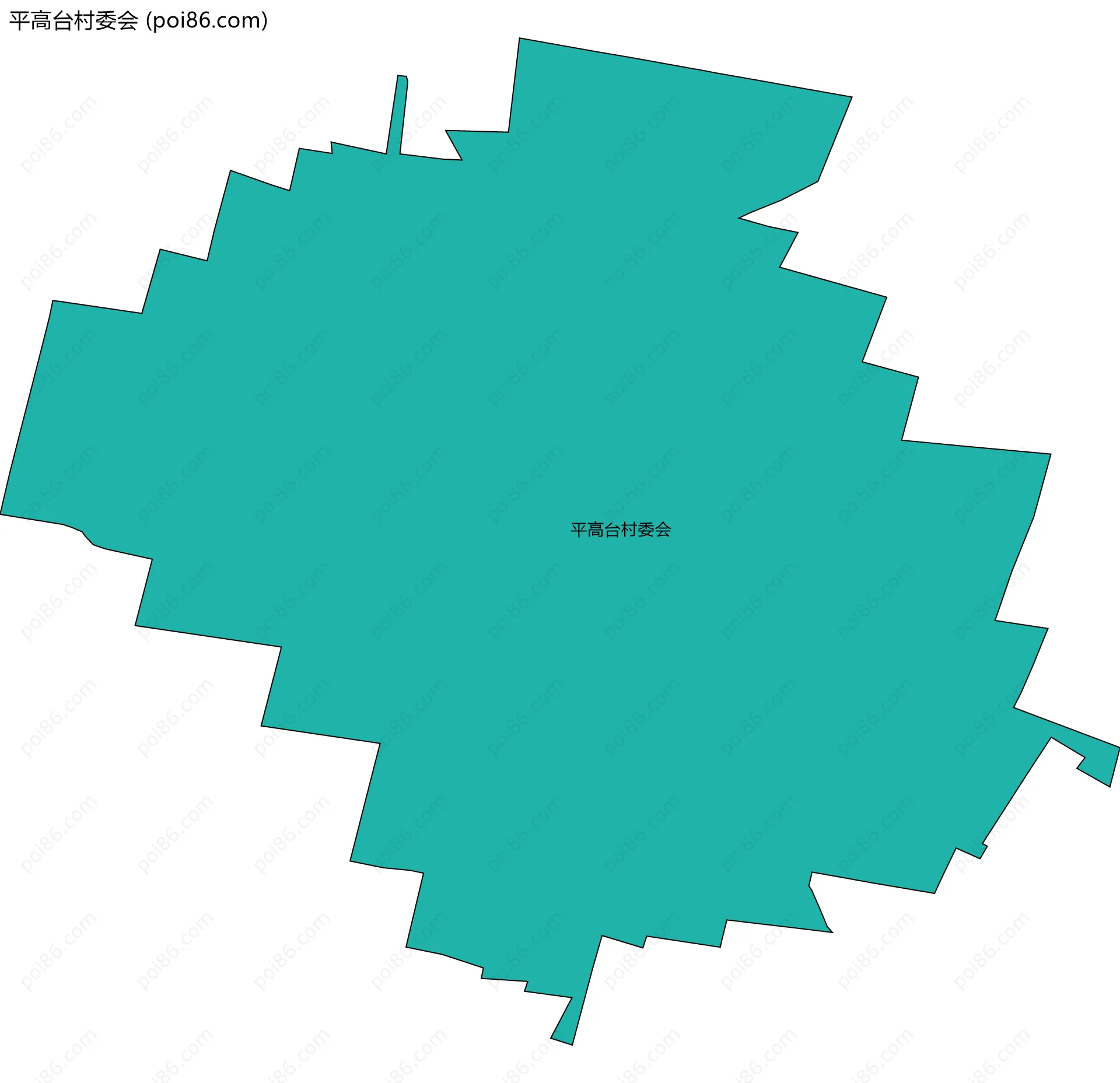 平高台村委会边界地图