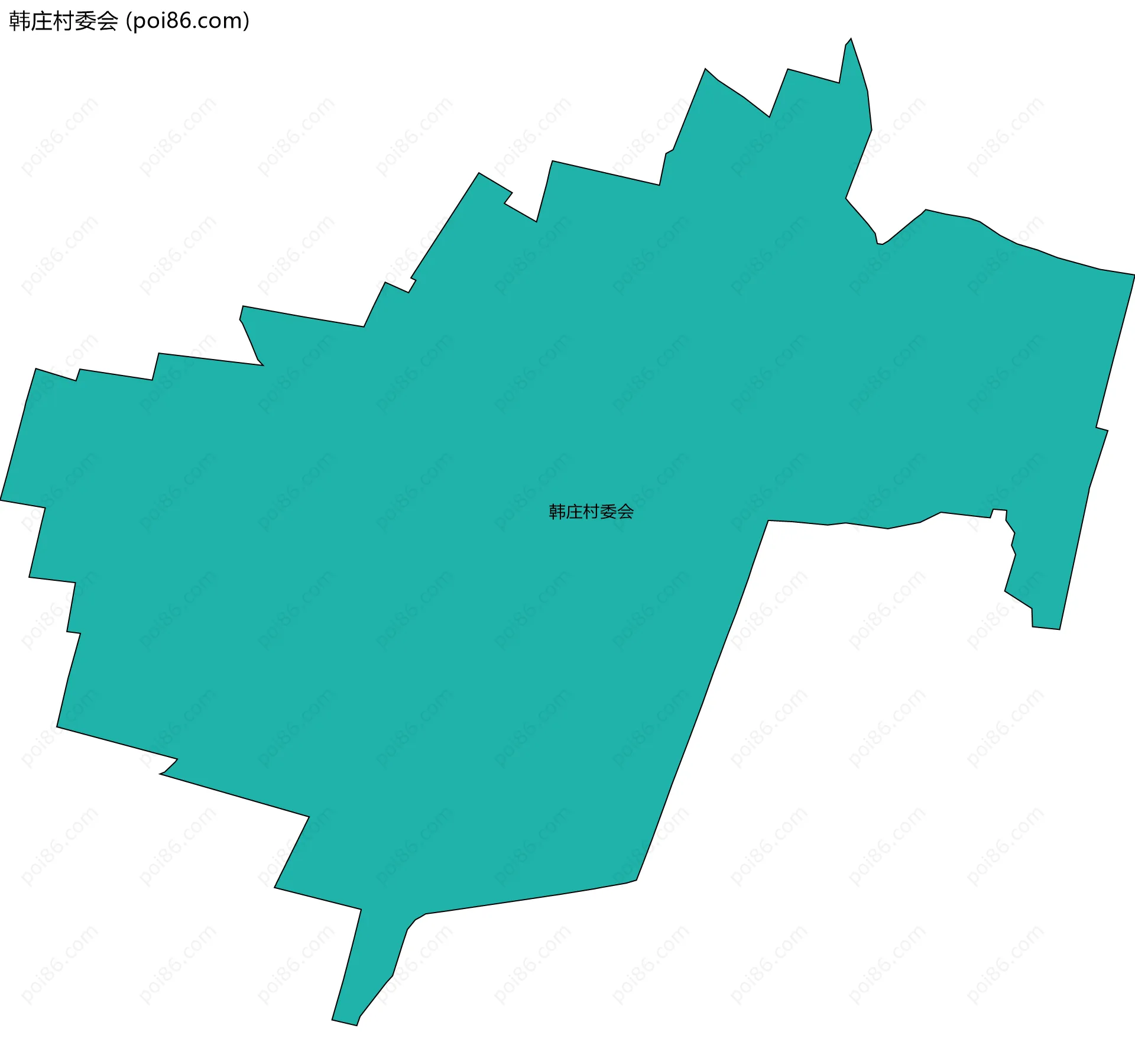韩庄村委会边界地图