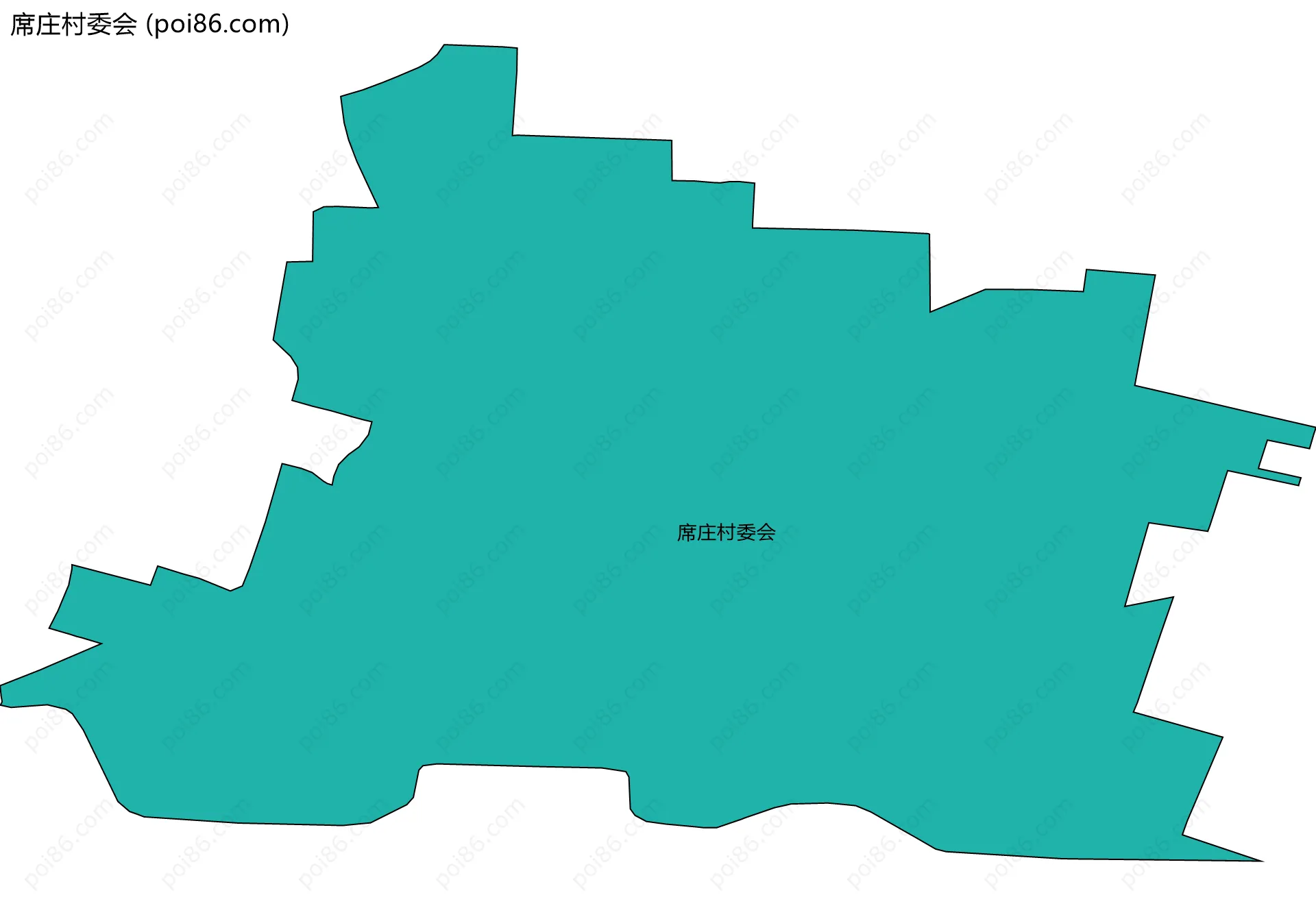 席庄村委会边界地图
