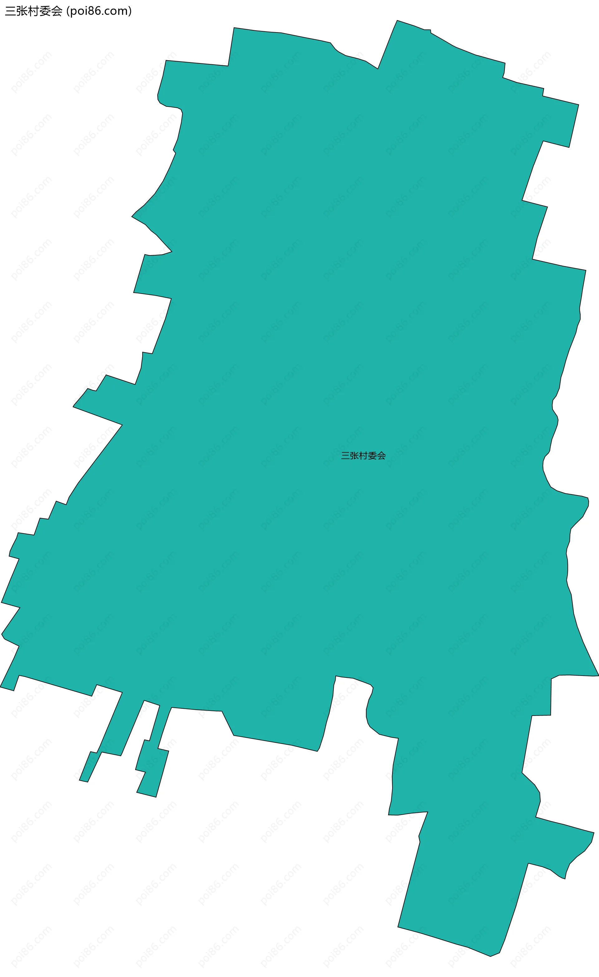 三张村委会边界地图