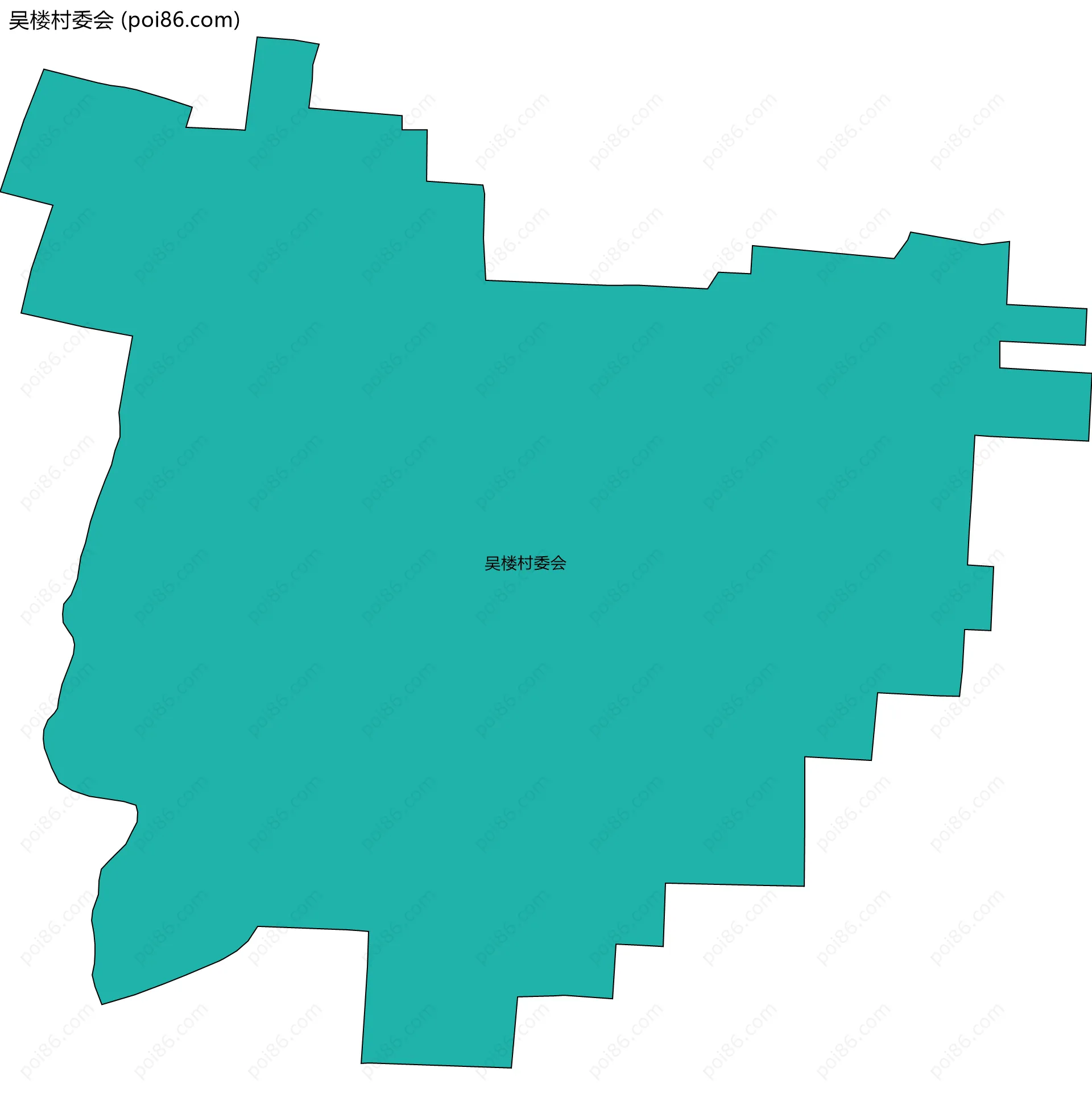 吴楼村委会边界地图