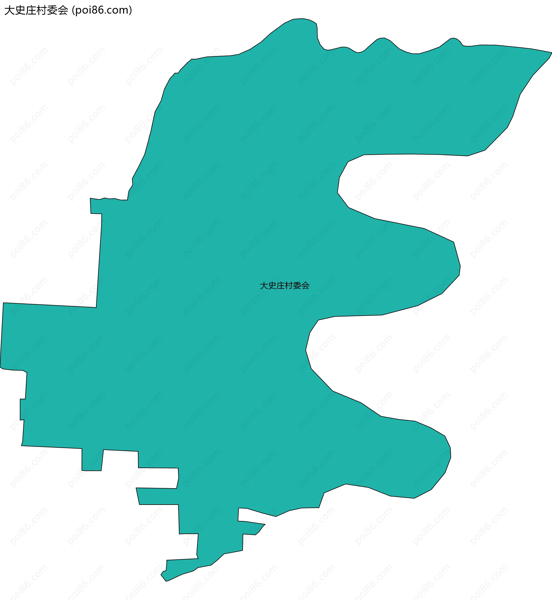 大史庄村委会边界地图