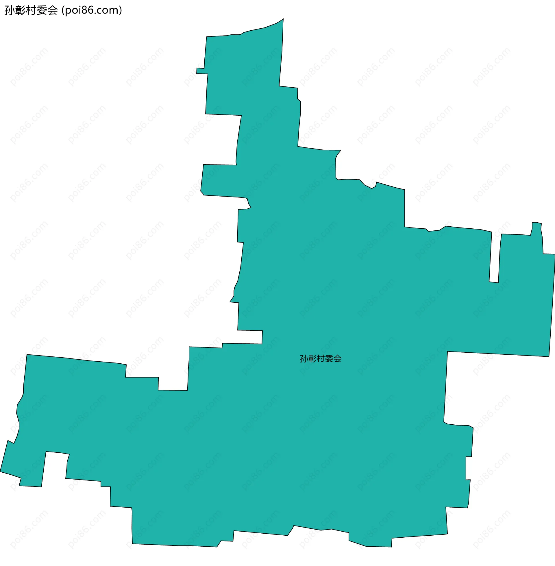 孙彰村委会边界地图
