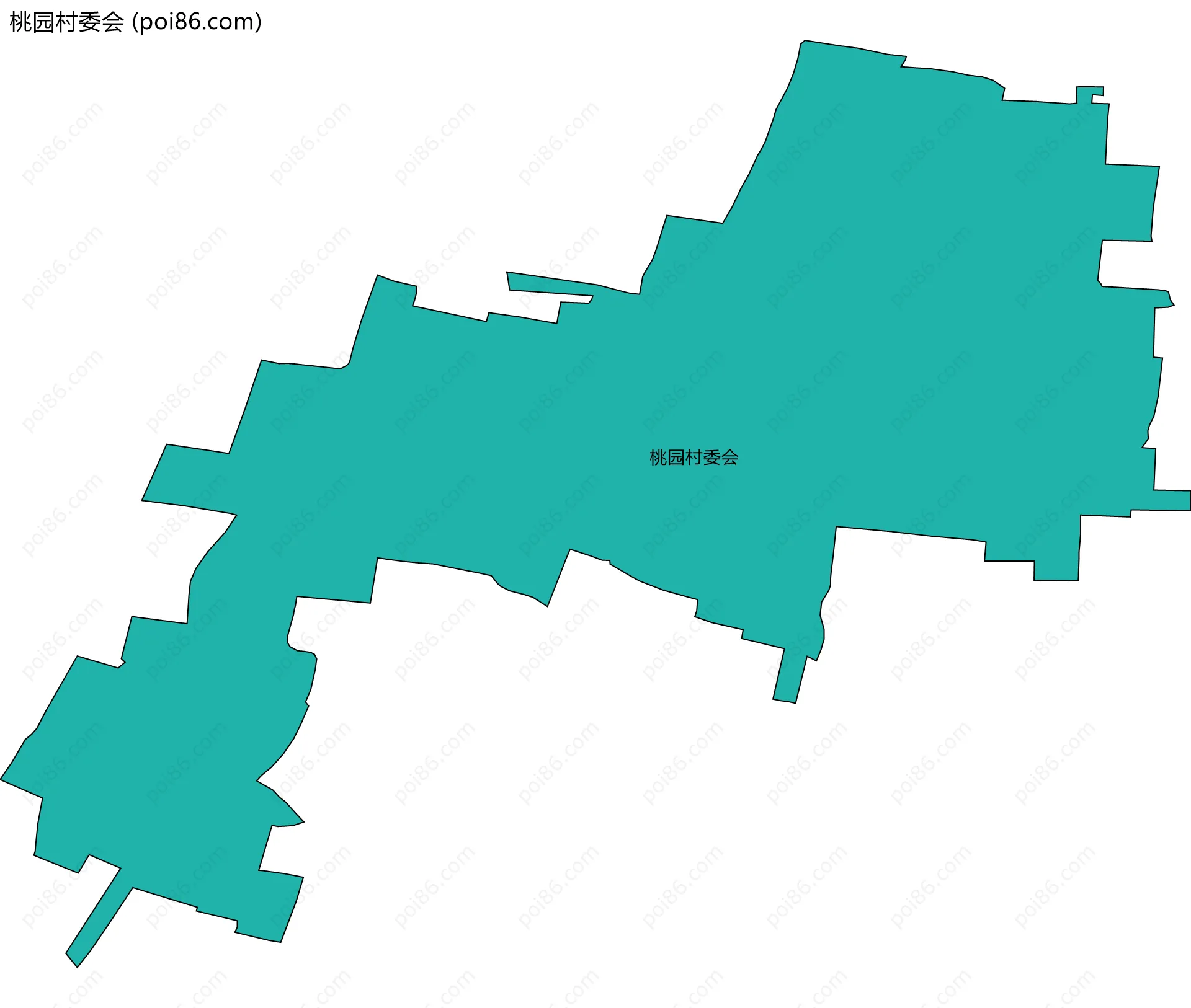 桃园村委会边界地图
