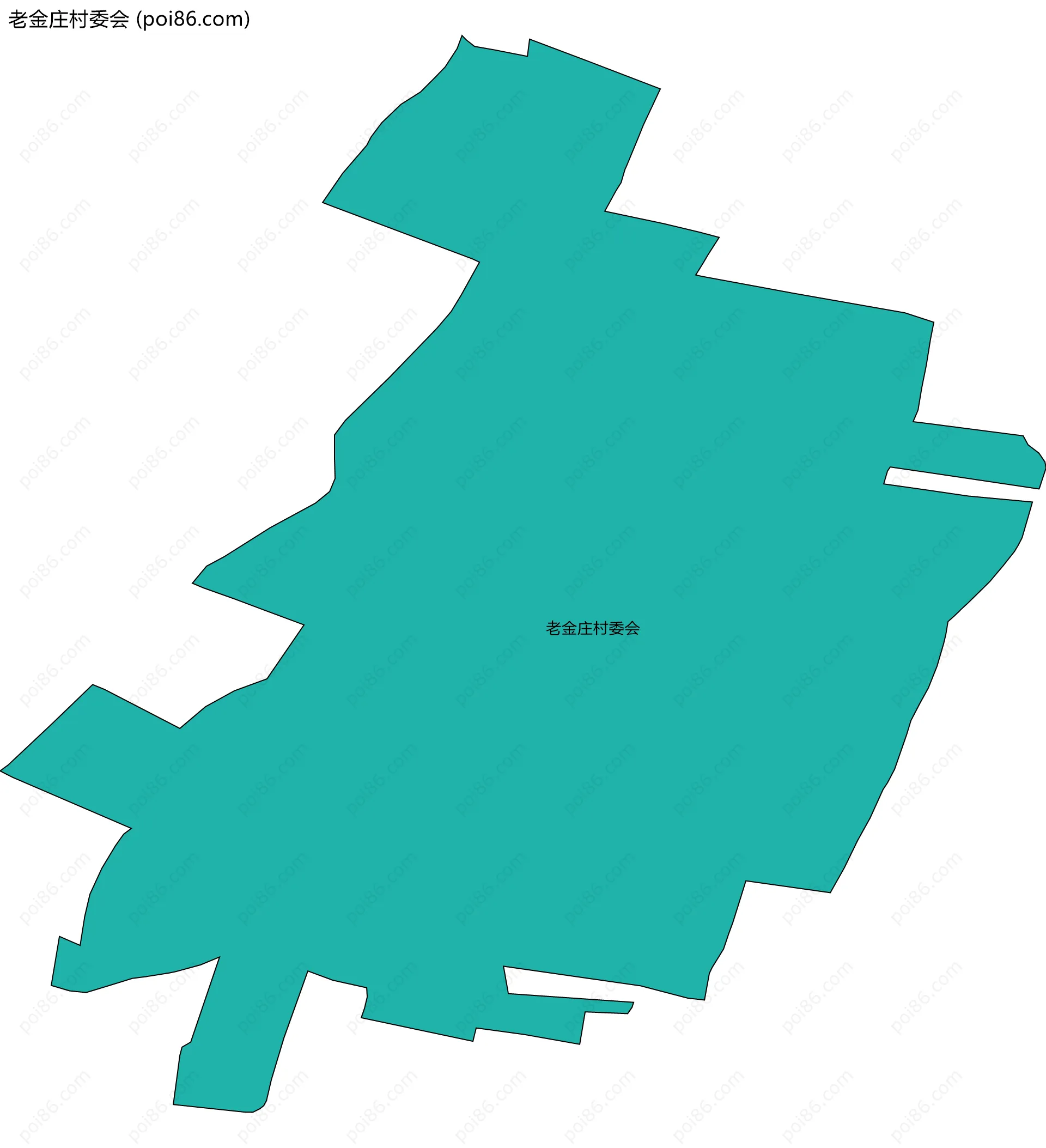 老金庄村委会边界地图