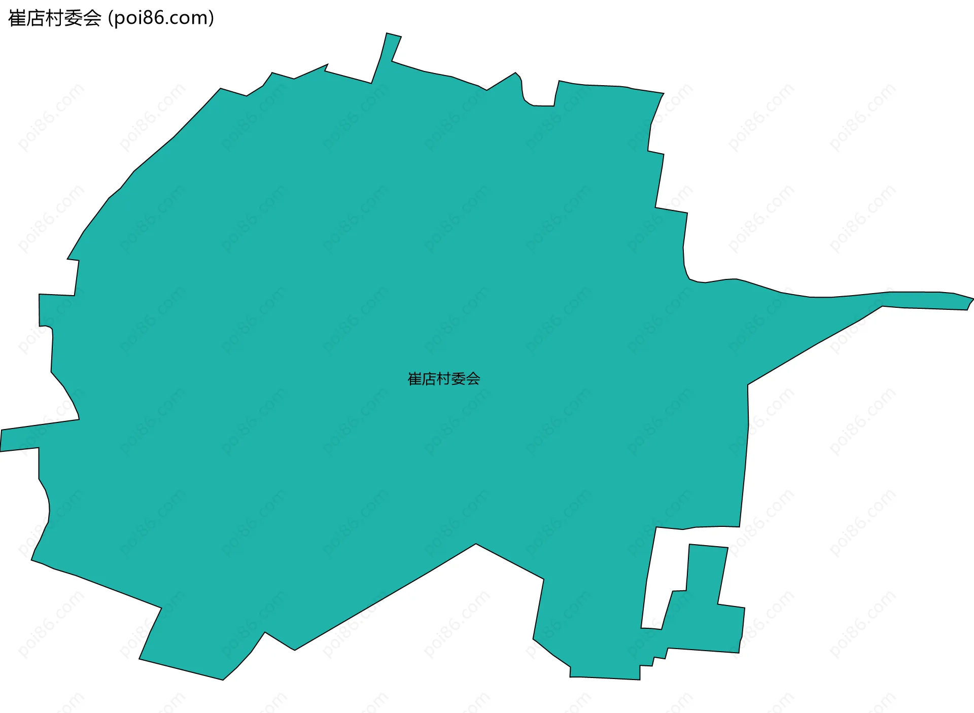 崔店村委会边界地图